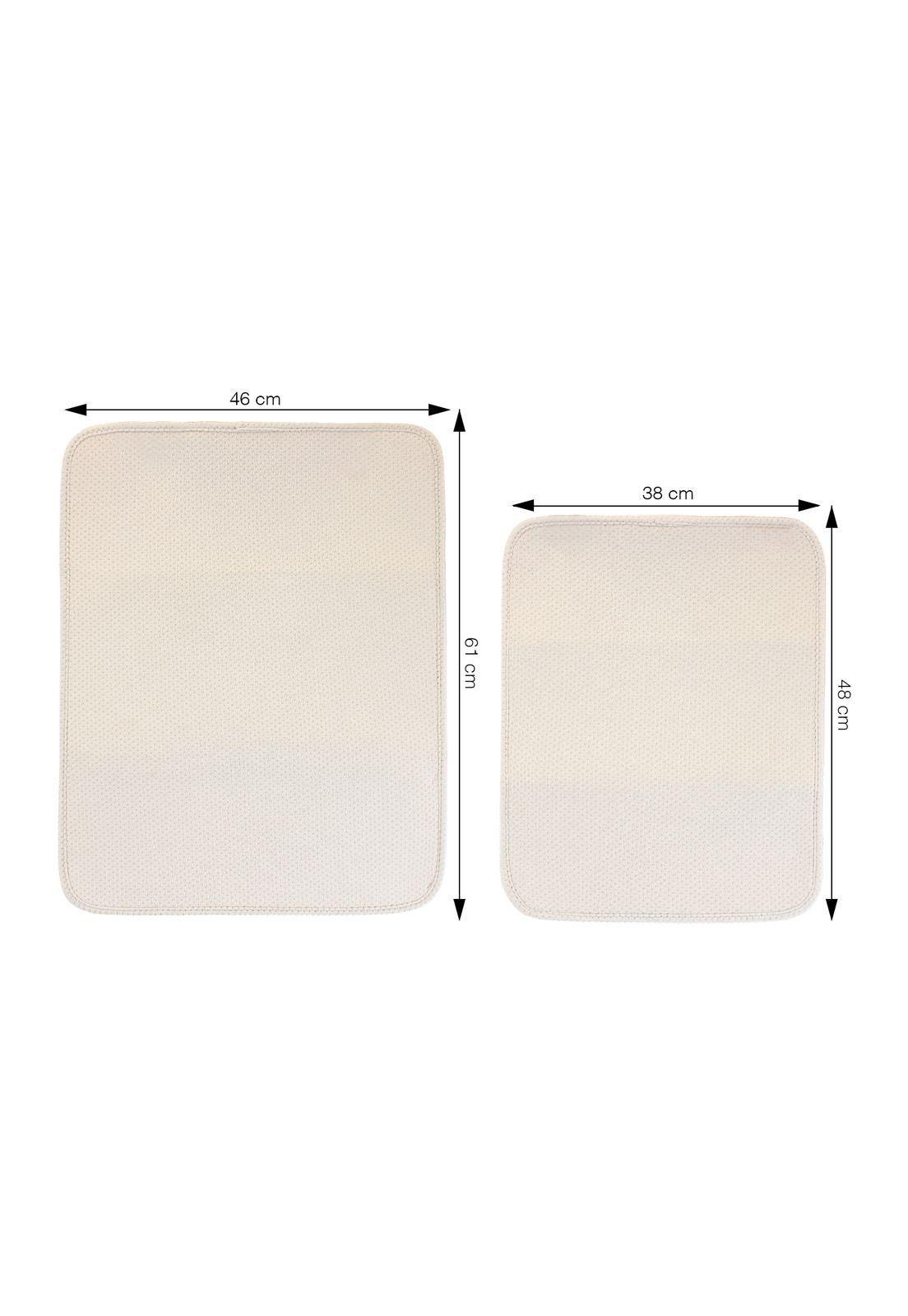 Set 2 Tapetes Secaplatos Alta Absorción Nautica Home para Cocina beige-2