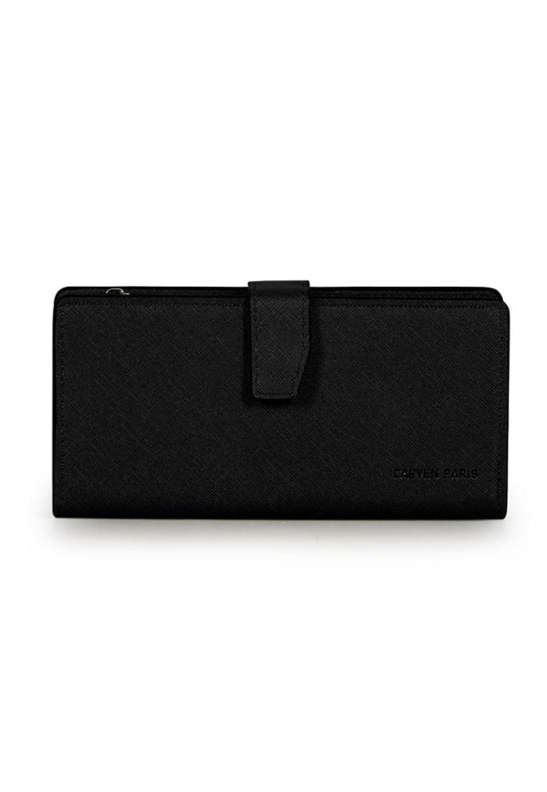2 Billeteras de mujer Vesta negra y Pink Carven-1