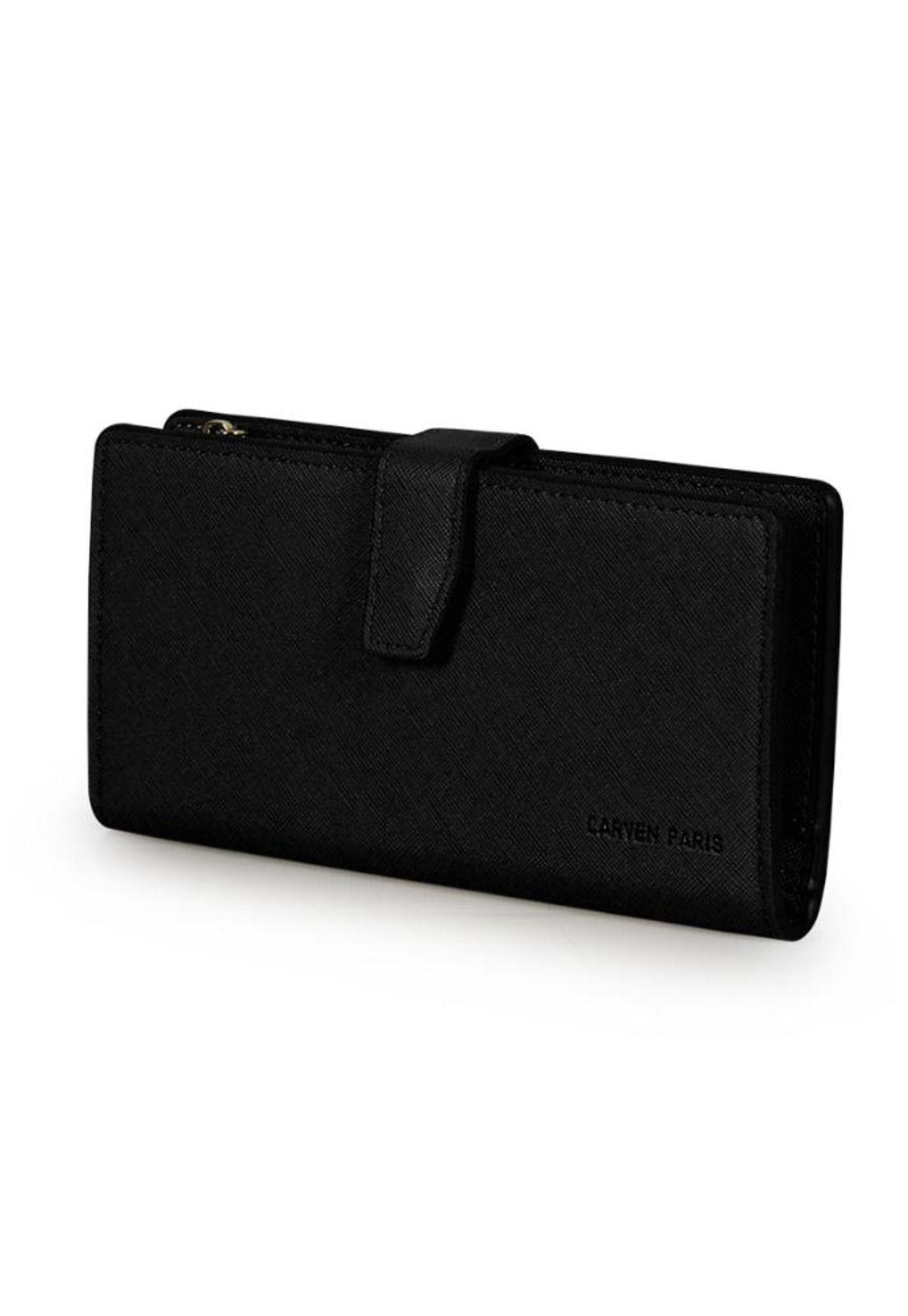 2 Billeteras de mujer Vesta negra y Pink Carven-4