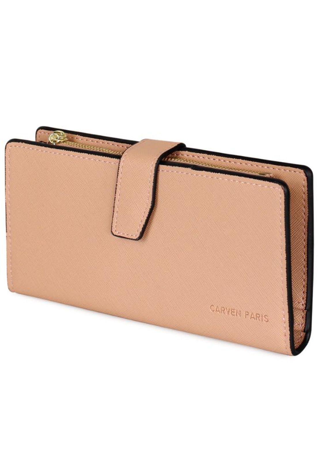 2 Billeteras de mujer Vesta negra y Pink Carven-6