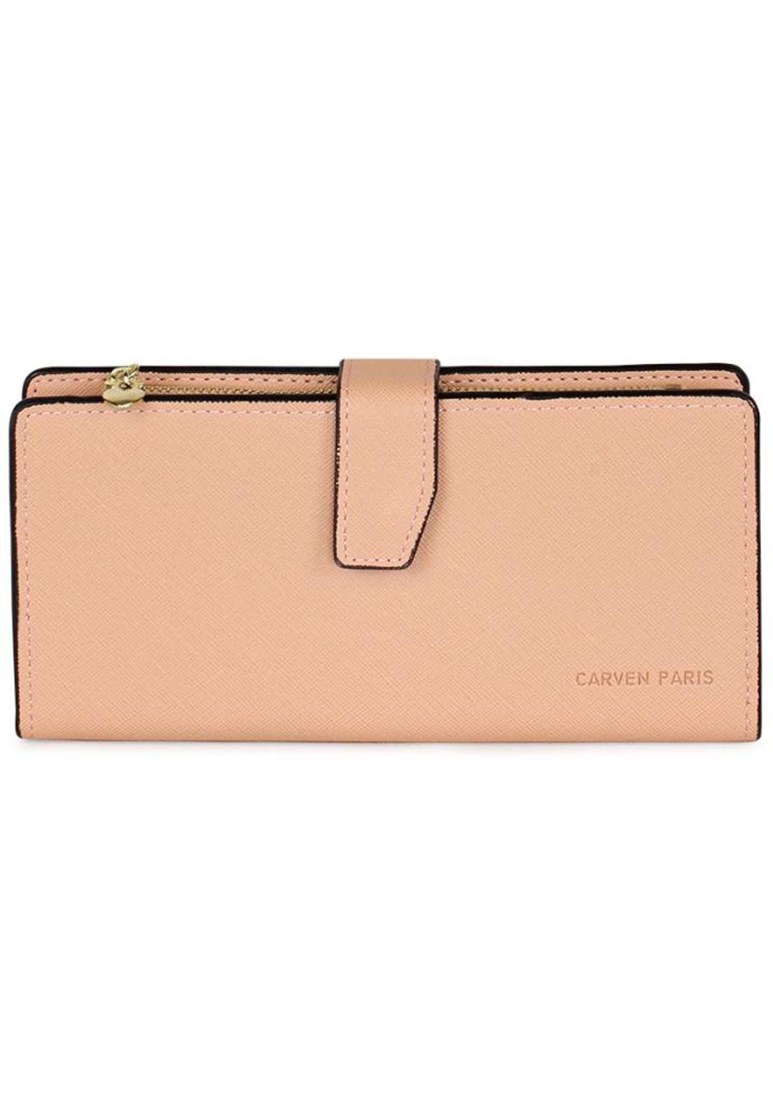 2 Billeteras de mujer Vesta negra y Pink Carven-9