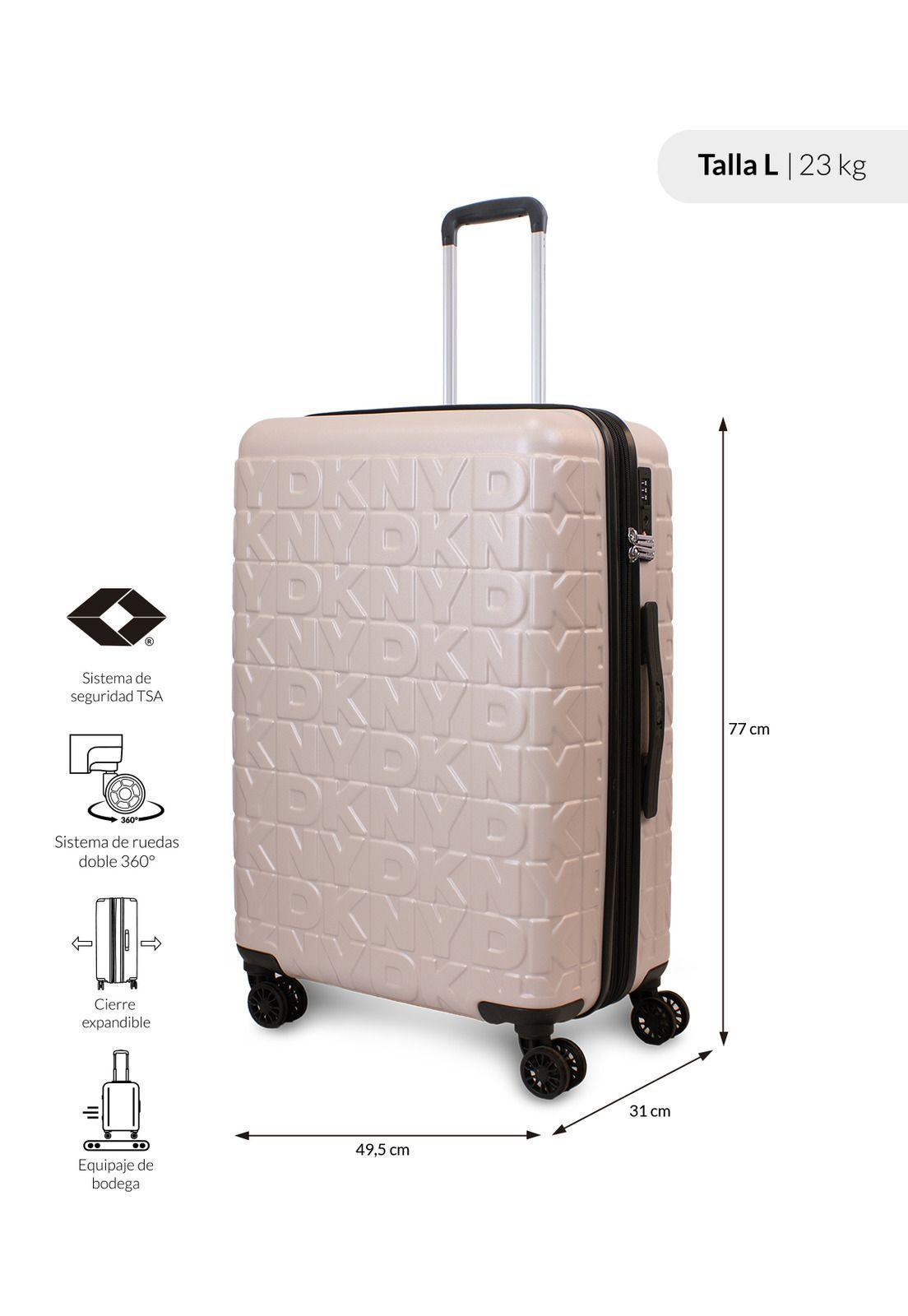Pack 2 Maletas Donna Karan Meghan S 10k + L 23k rosada DKNY-3