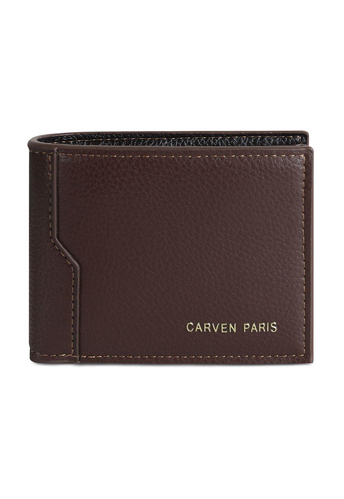 Billetera hombre Dante café con monedero Carven Paris-2