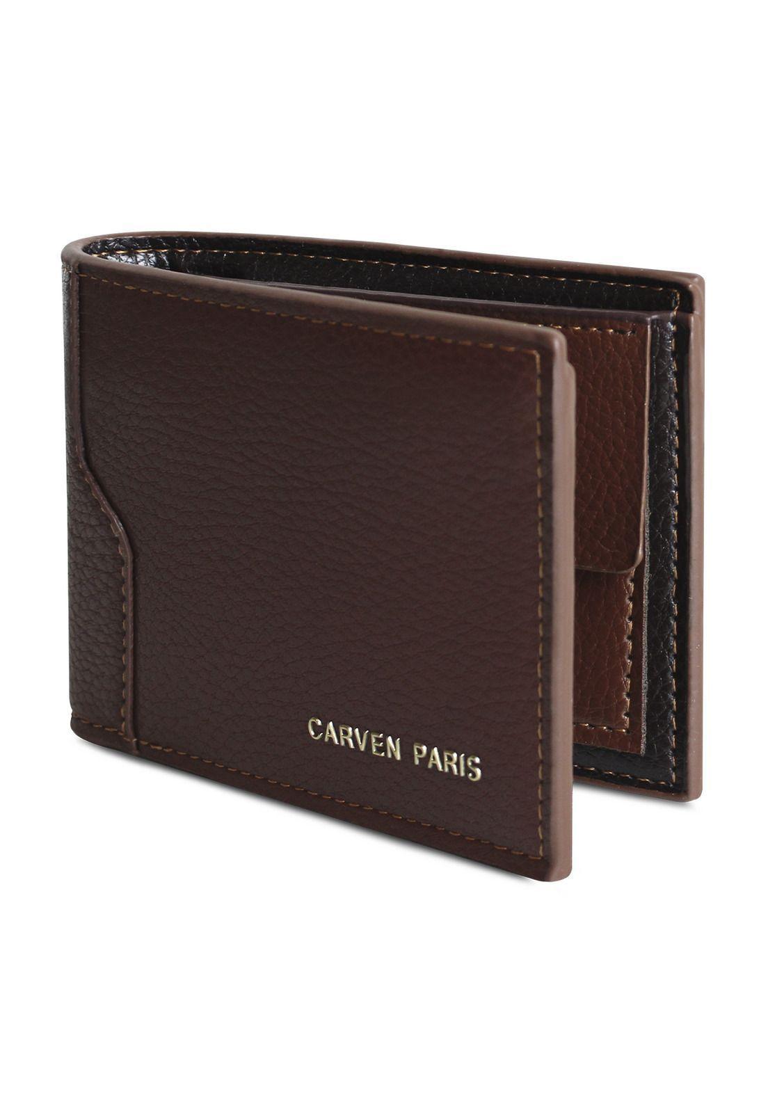 Billetera hombre Dante café con monedero Carven Paris-3