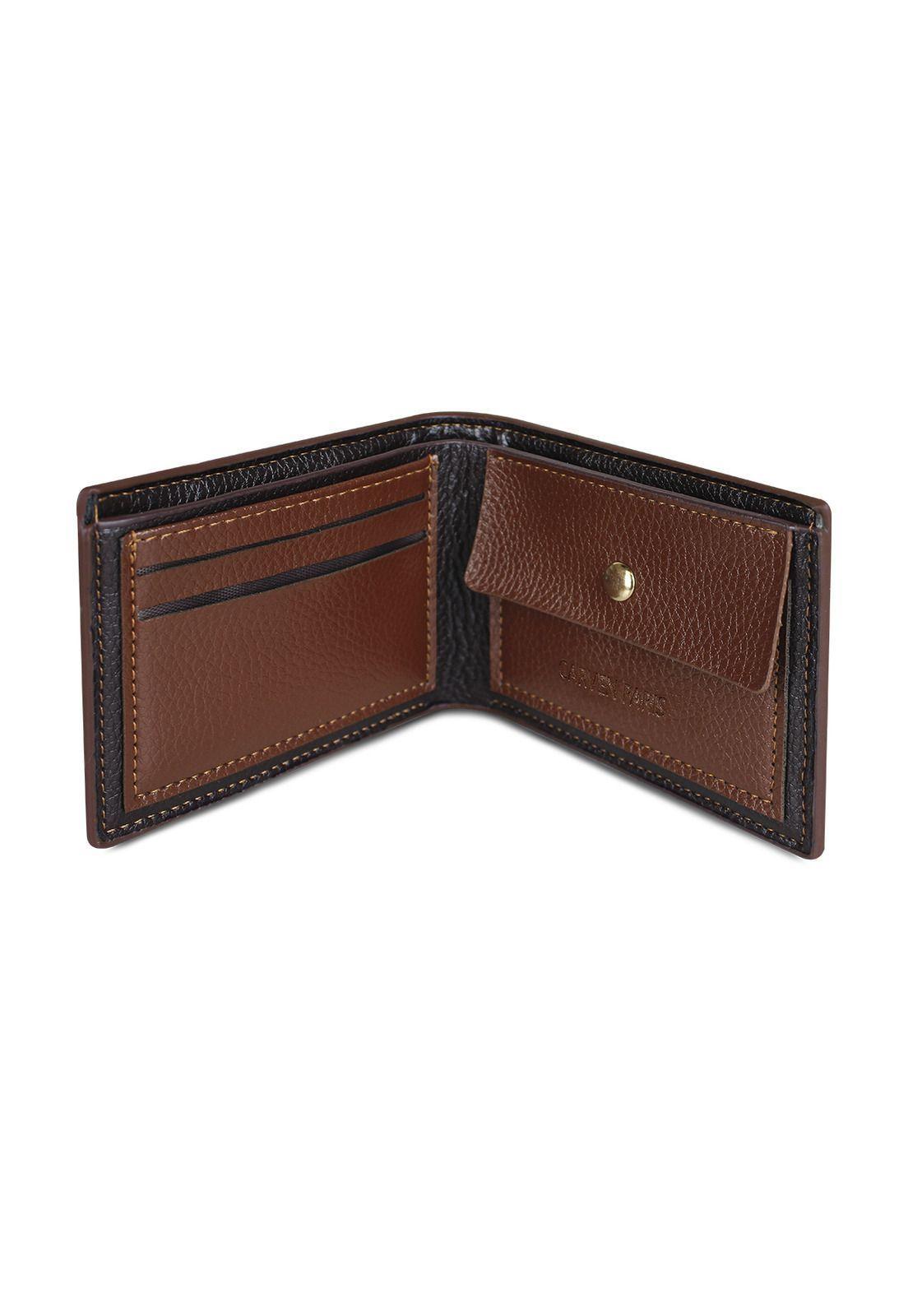 Billetera hombre Dante café con monedero Carven Paris-5