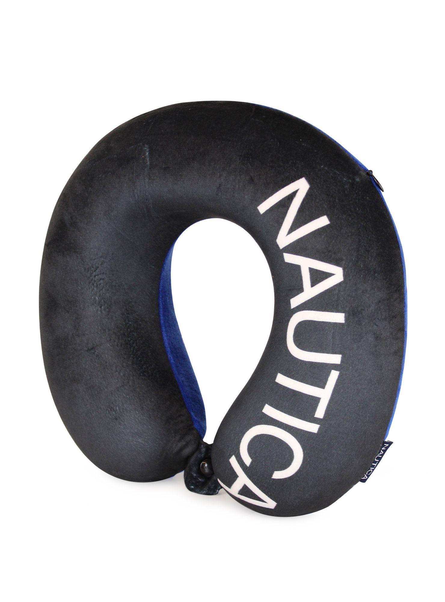 Almohada de viaje Memory Foam Negra-Azul Nautica-0