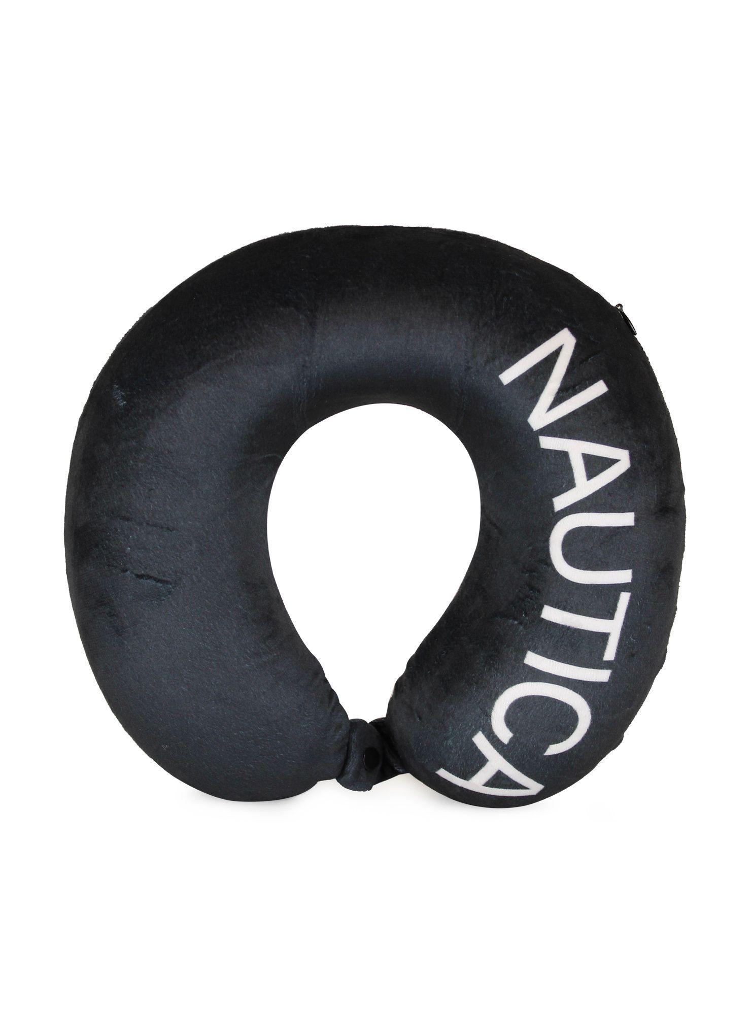 Almohada de viaje Memory Foam Negra-Azul Nautica-1