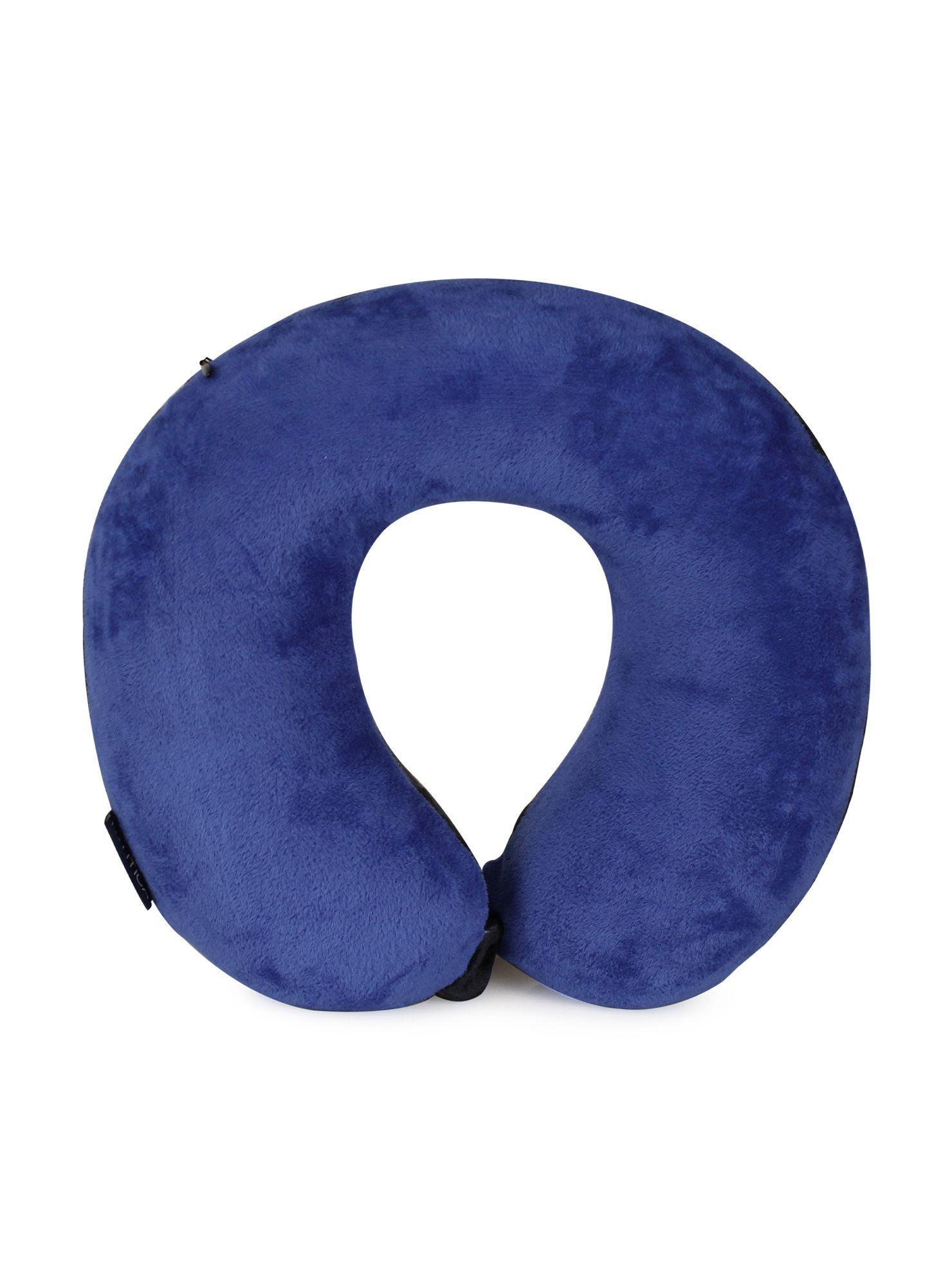 Almohada de viaje Memory Foam Negra-Azul Nautica-2