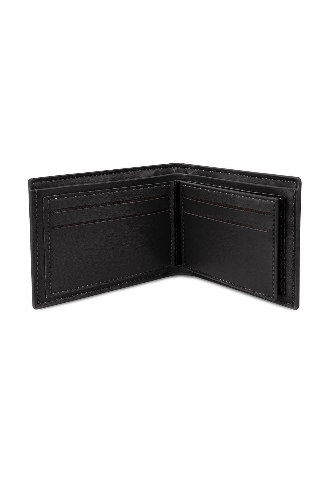 Billetera hombre Gino negra con monedero Carven Paris-5