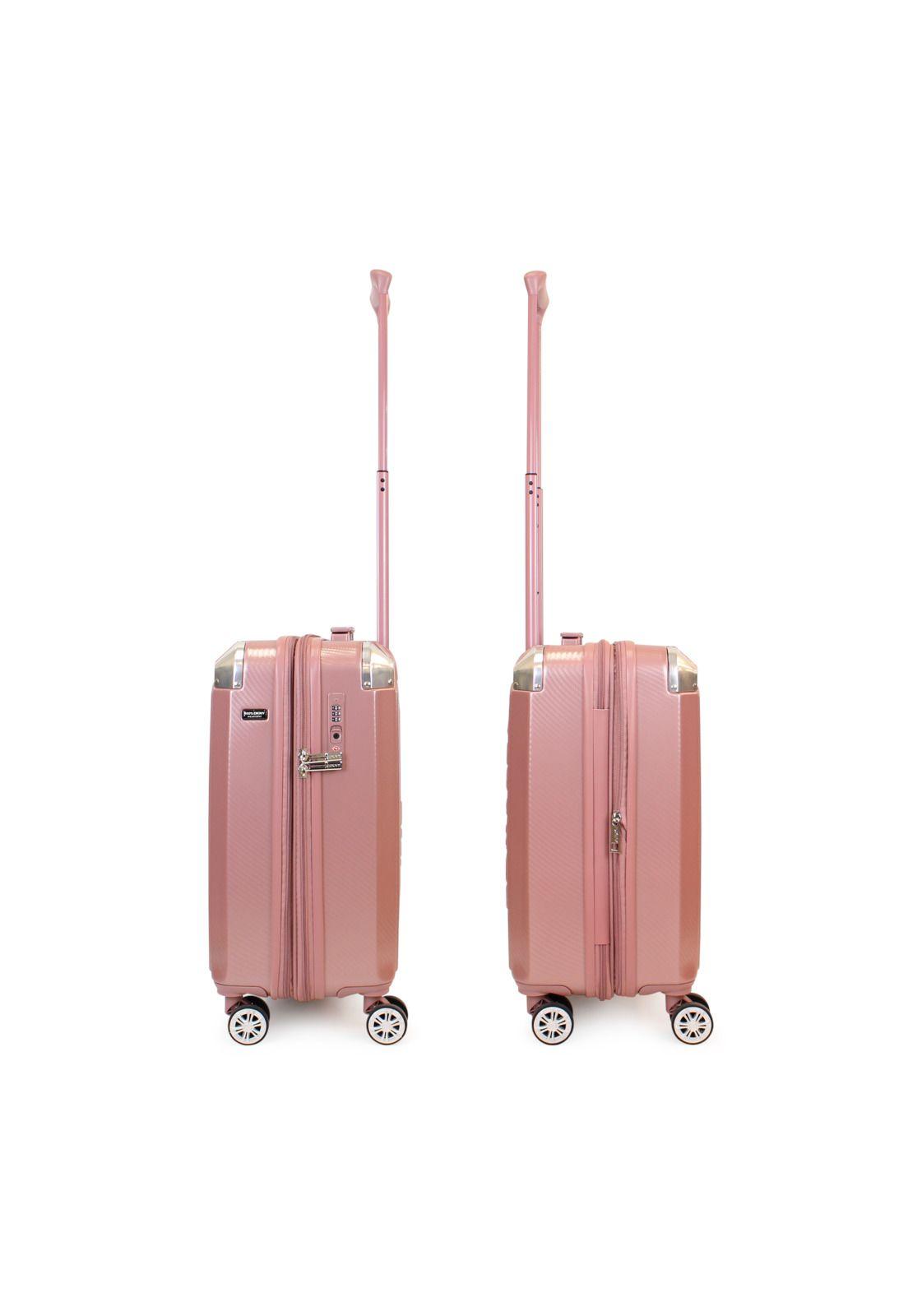 Pack 2 Maletas Donna Karan Glow S 10kg + L 23kg rosada DKNY-2