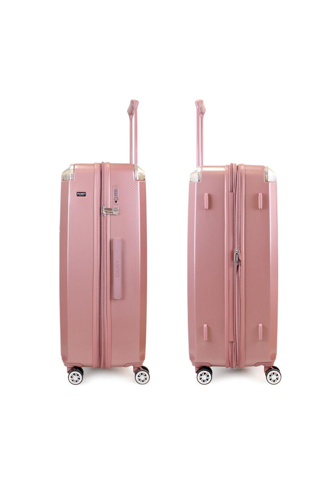 Pack 2 Maletas Donna Karan Glow S 10kg + L 23kg rosada DKNY-5