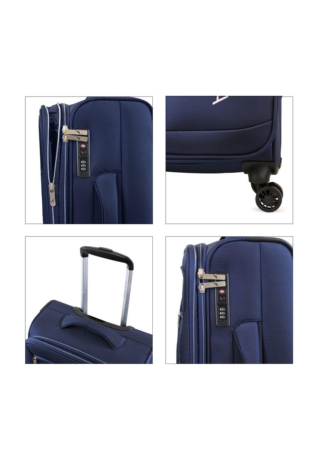 Set de 3 maletas de tela S+M+L Nautica Valencia azul-2