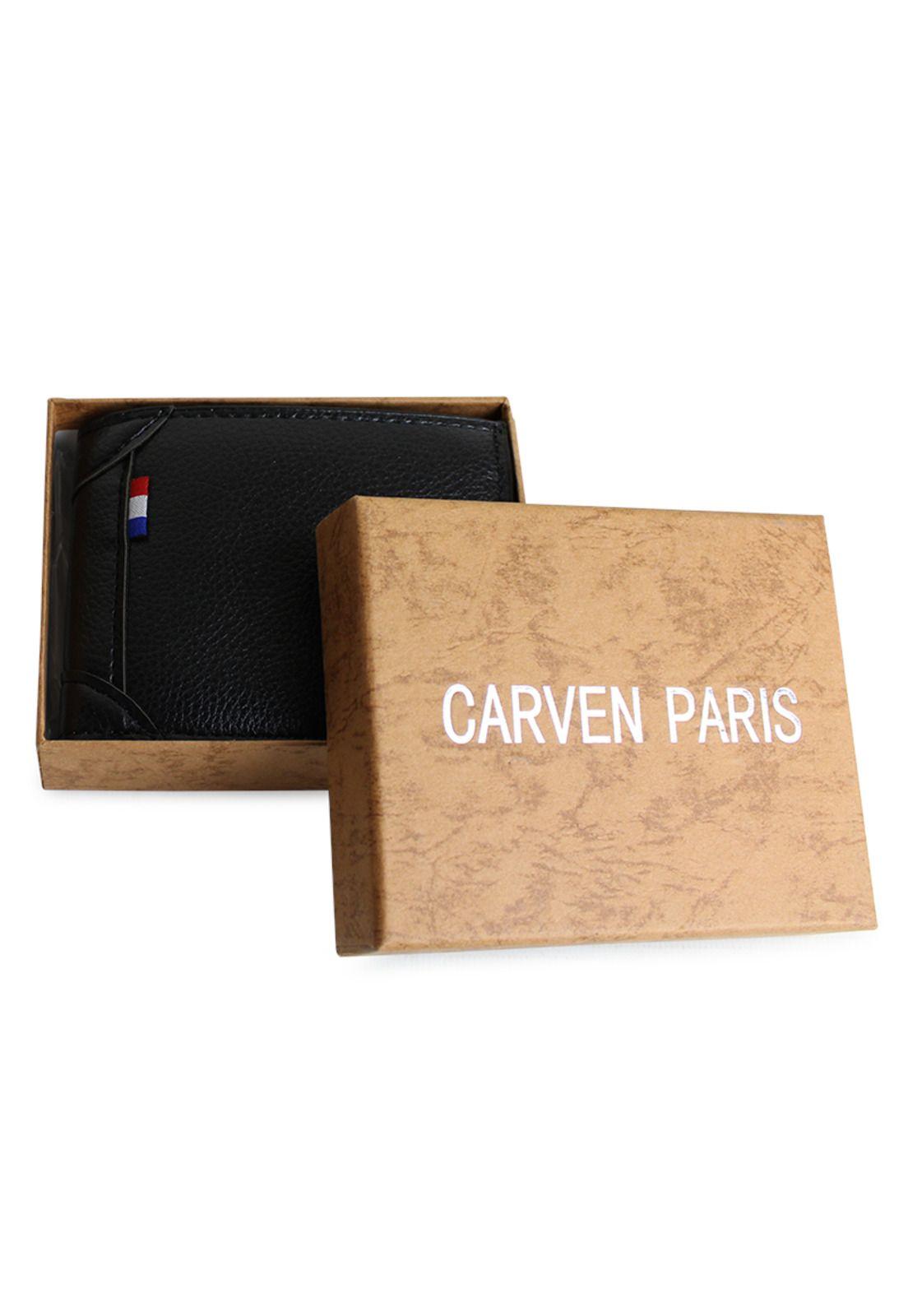Billetera de hombre Agus negra Carven Paris-4