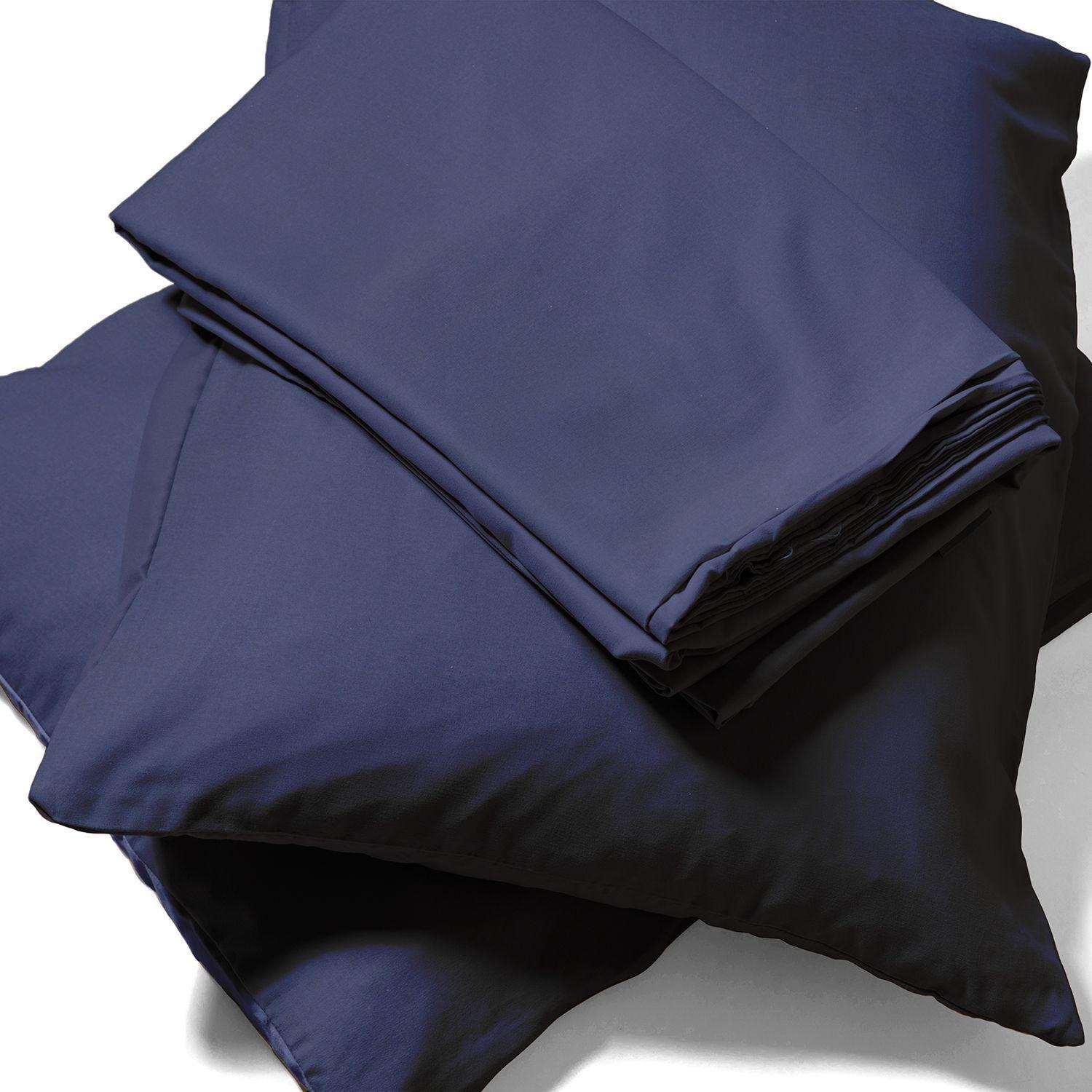 Juego de sábanas Nautica 3piezas microfibra 1,5 plazas azul marino-2