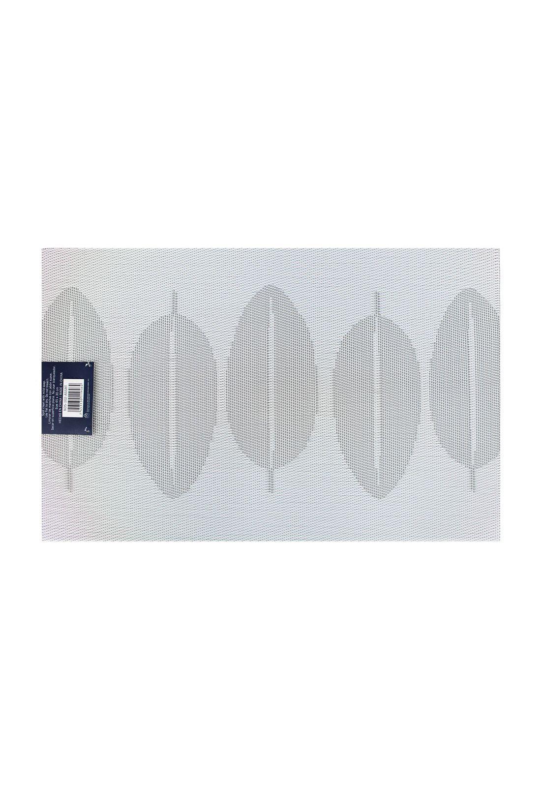 Individual de mesa Nautica Home 45x30cm reversible hojas blanco-2