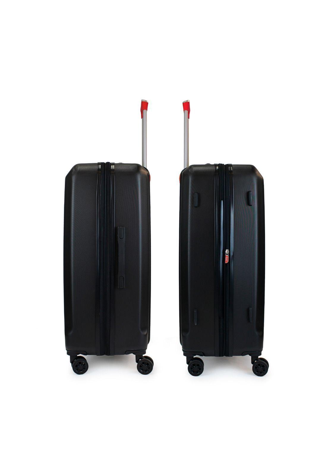 Set de 3 maletas S+M+L Olympia negro-roja-6