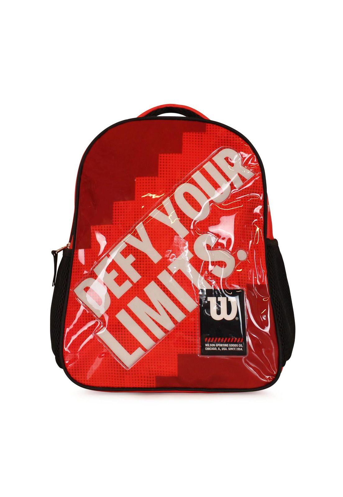 Pack Wilson 2 mochilas infantil Logan roja y negra-4