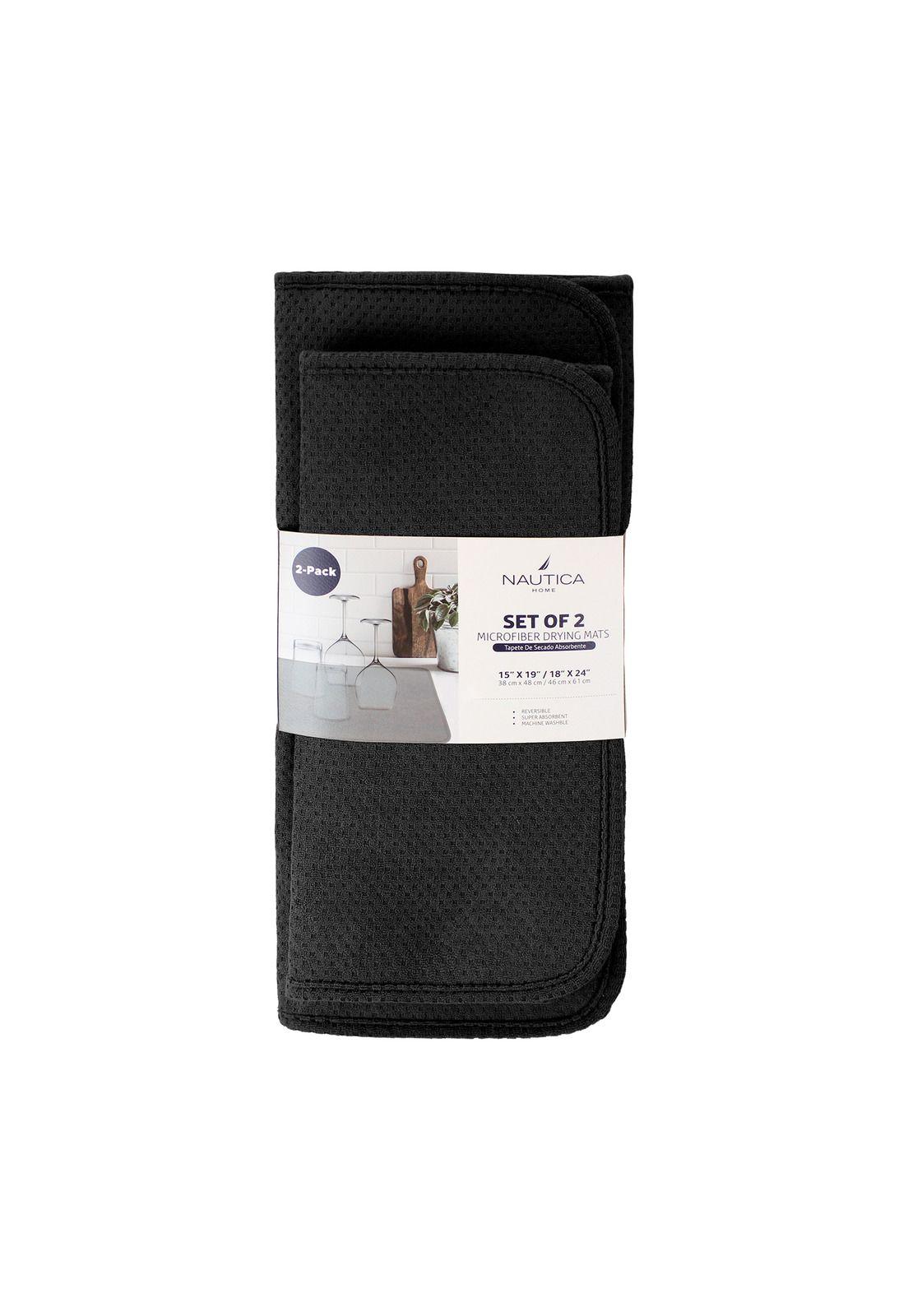 Set de 2 Tapetes de secado Nautica Home alta absorción negro-3
