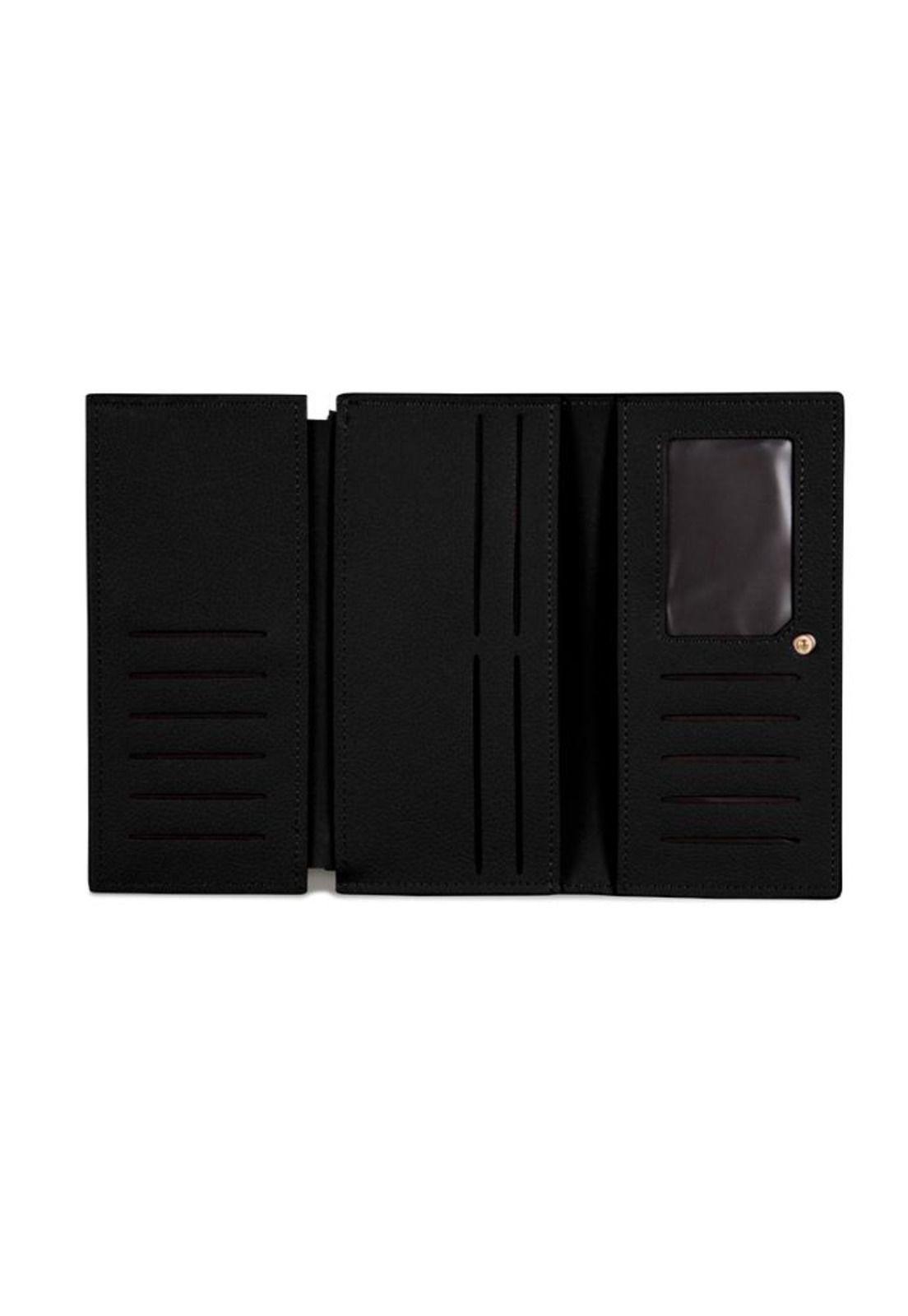 Billetera mujer Delia negra Carven-2