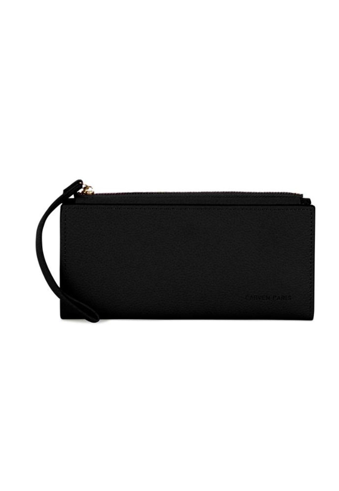 Billetera mujer Delia negra Carven-3