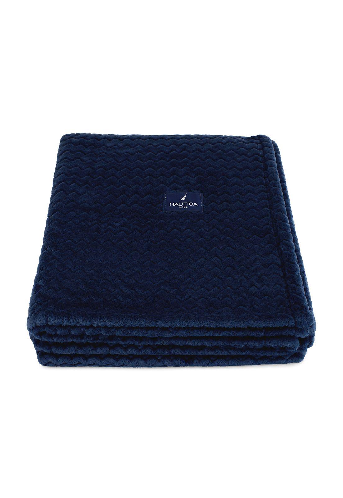 Pack 2 Mantas de Cama Nautica Home Jacquard Franela suave 127x178cm-2