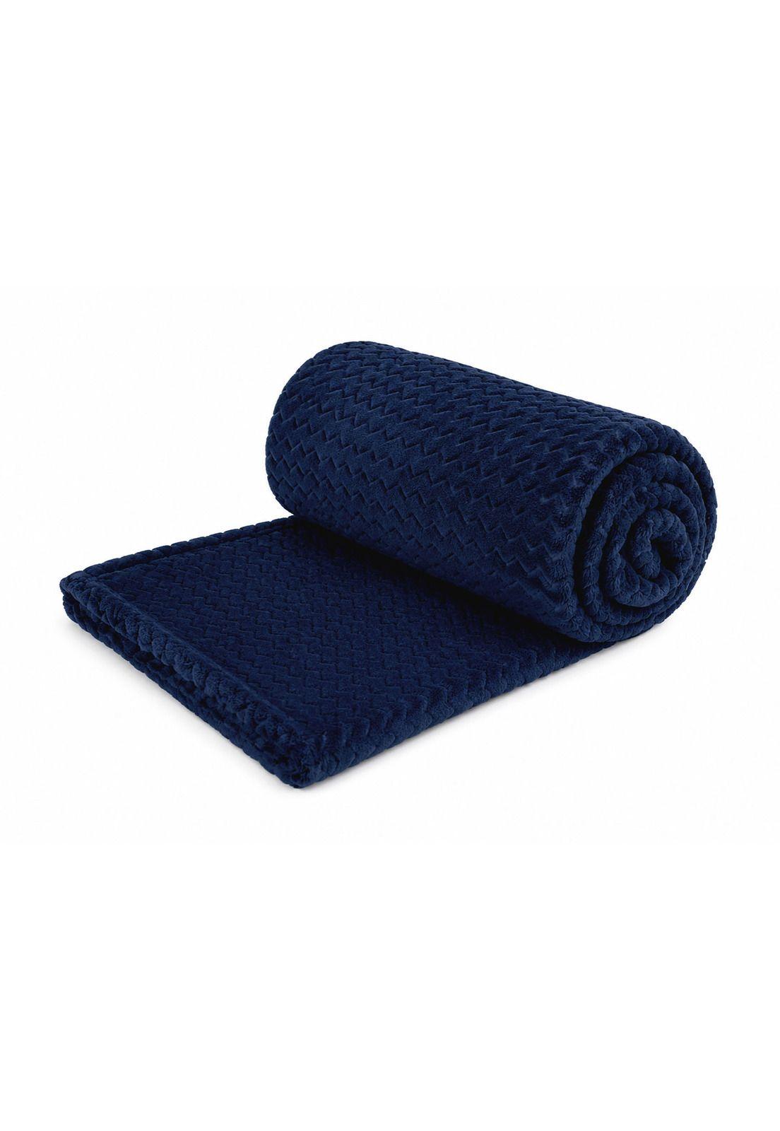 Pack 2 Mantas de Cama Nautica Home Jacquard Franela suave 127x178cm-3
