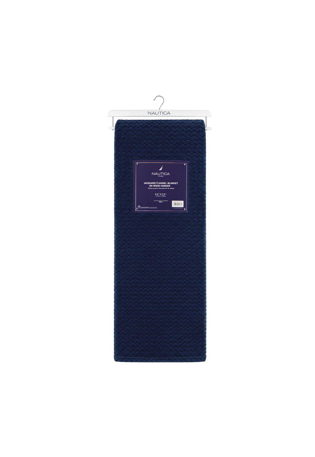 Pack 2 Mantas de Cama Nautica Home Jacquard Franela suave 127x178cm-4