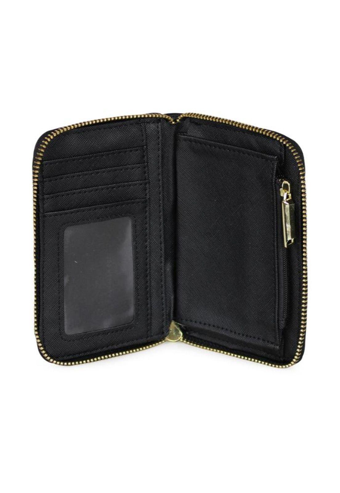 Billetera mujer Trifold negra Kenneth Cole-3