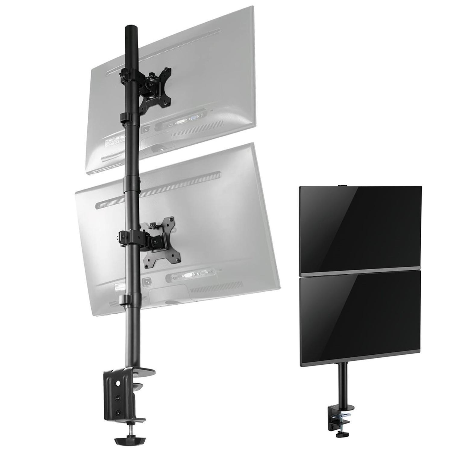 Brazo Soporte Doble 2 Monitores Vertical Linkon Escritorio-0