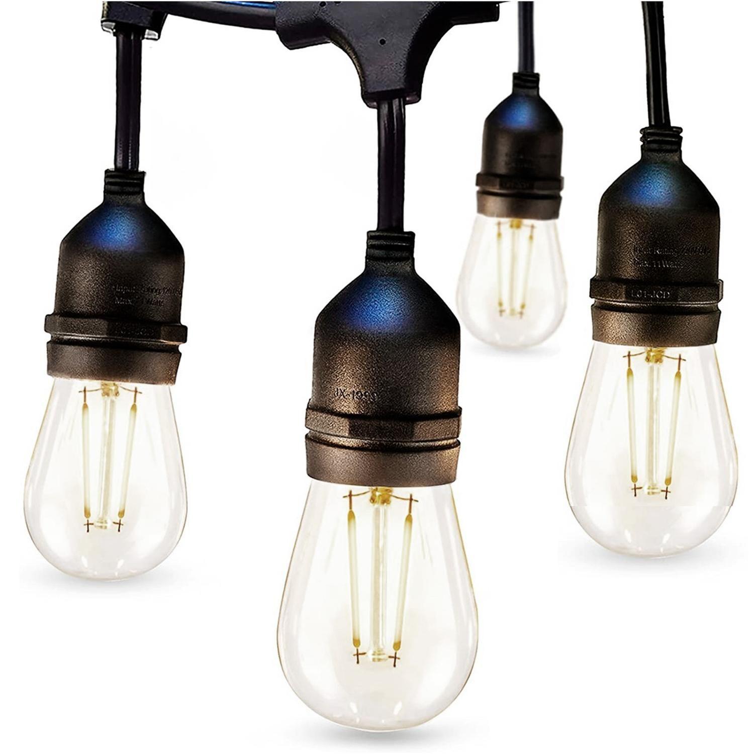 Guirnalda Luces Led 10 Metros Unible Exterior +10 Ampolletas Ambar-0