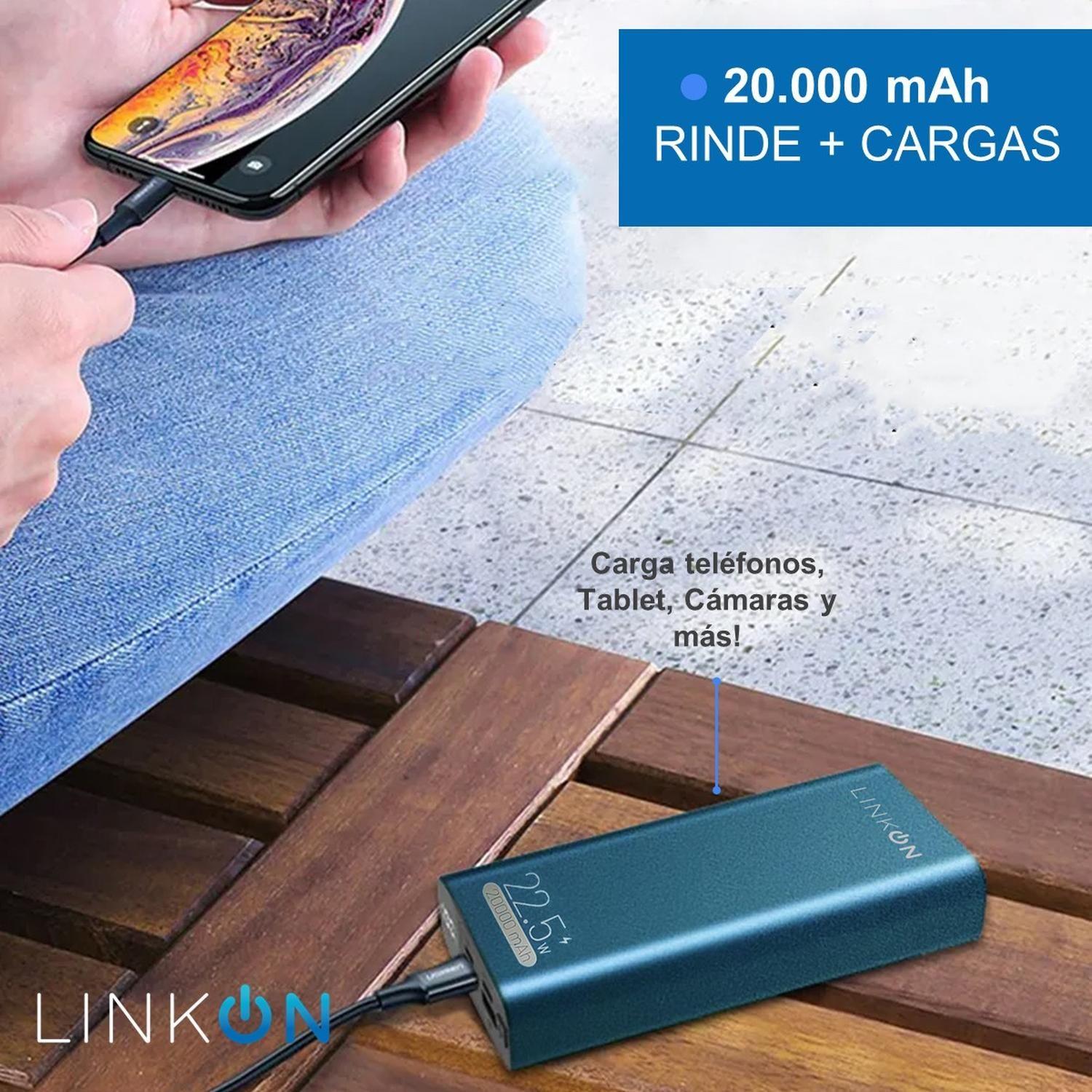Bateria Externa Cargador Rapido Power Bank Linkon 20.000 Mah-1