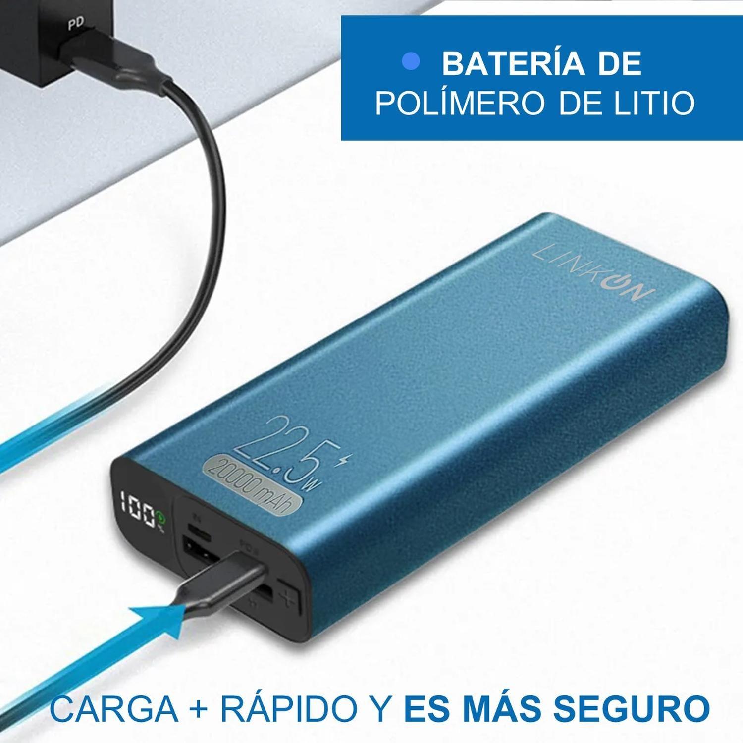 Bateria Externa Cargador Rapido Power Bank Linkon 20.000 Mah-6