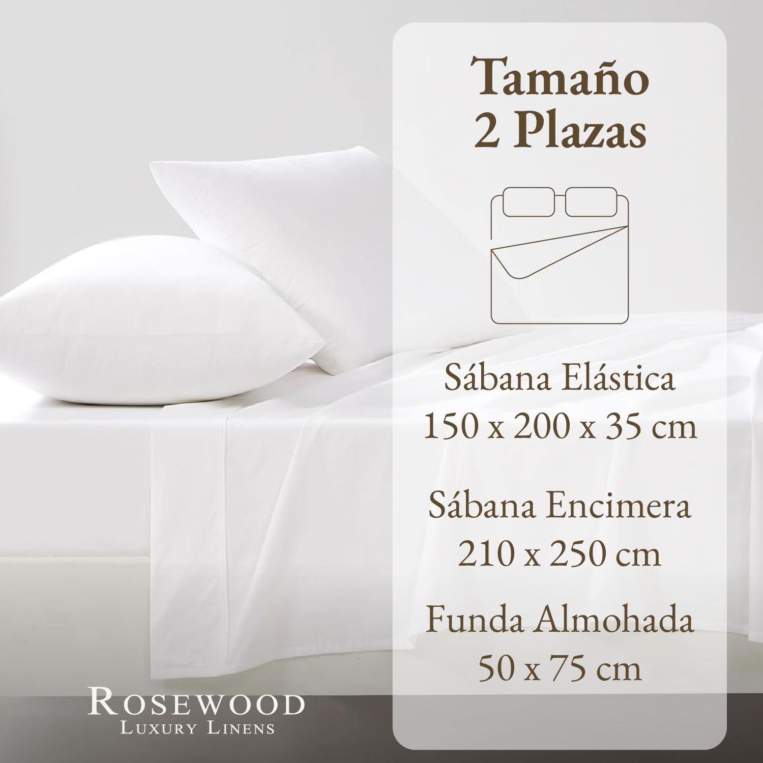 Sabanas 2 Plazas 100% Algodon 500 Hilos Premium Rosewood-6