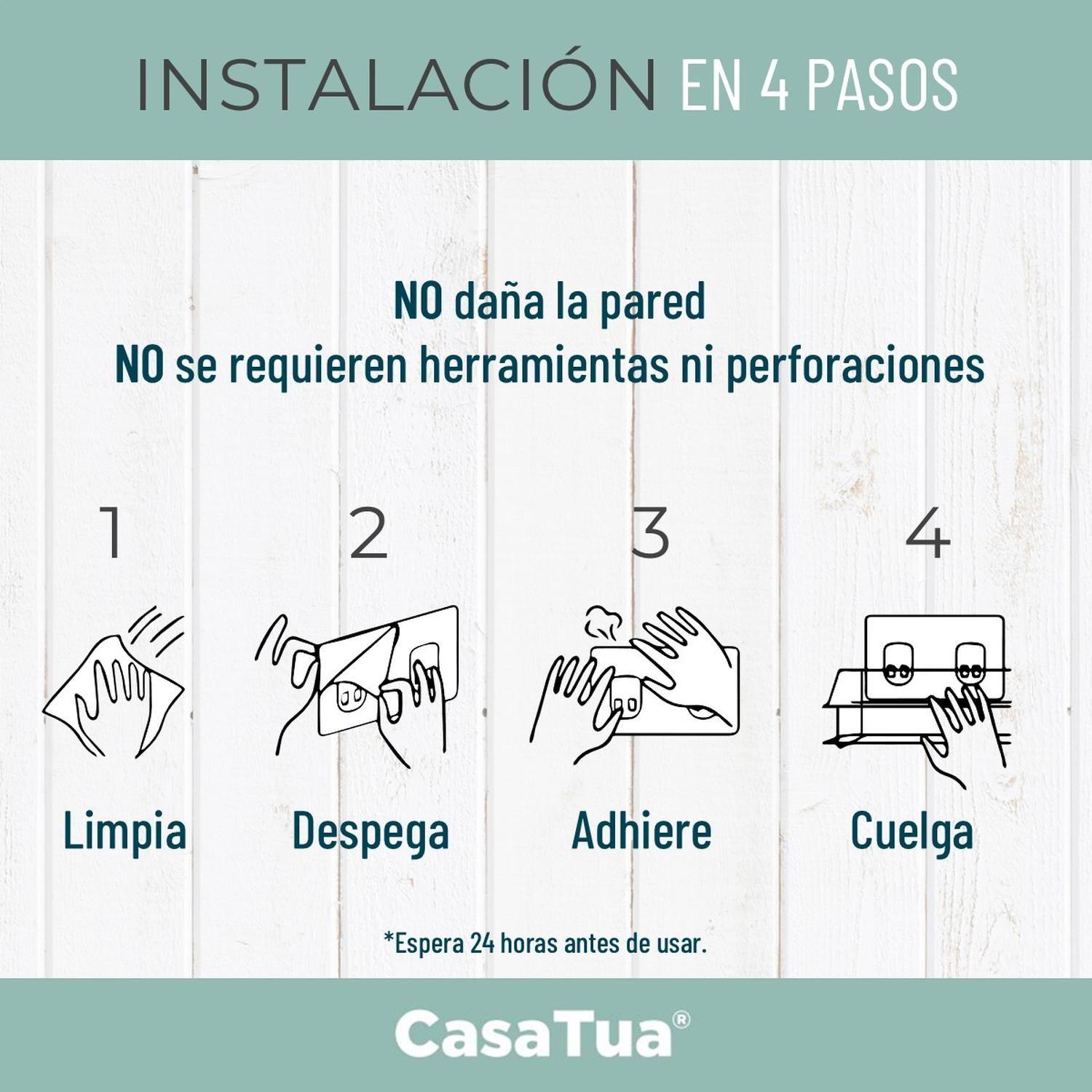 Organizador De Ducha Repisa Baño Jabonera Set 4 Inox Negro 2-5