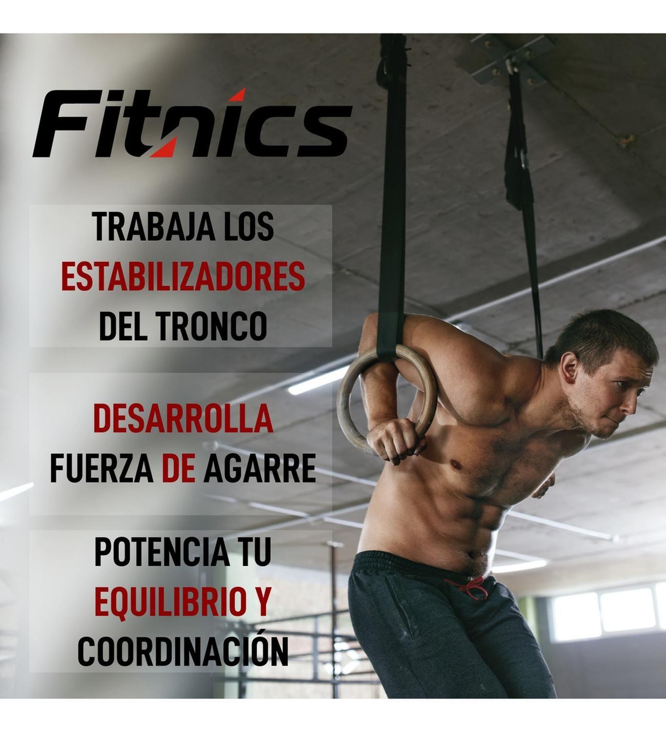 Anillas Olímpicas Madera Fitnics Calistenia Crossfit 2 unids-5