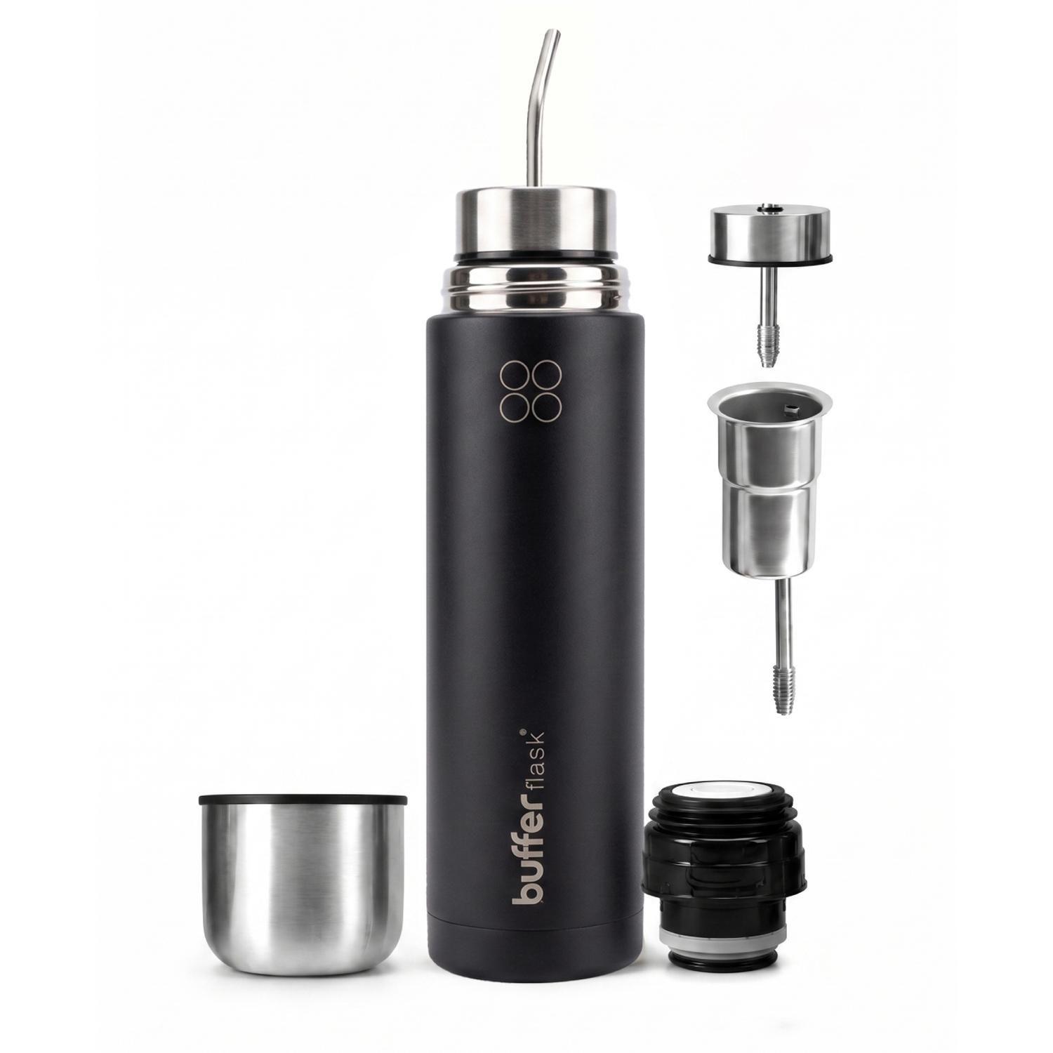 Termo Mate Autocebante Acero Inox 750ml Buffer Matero 2en1-0