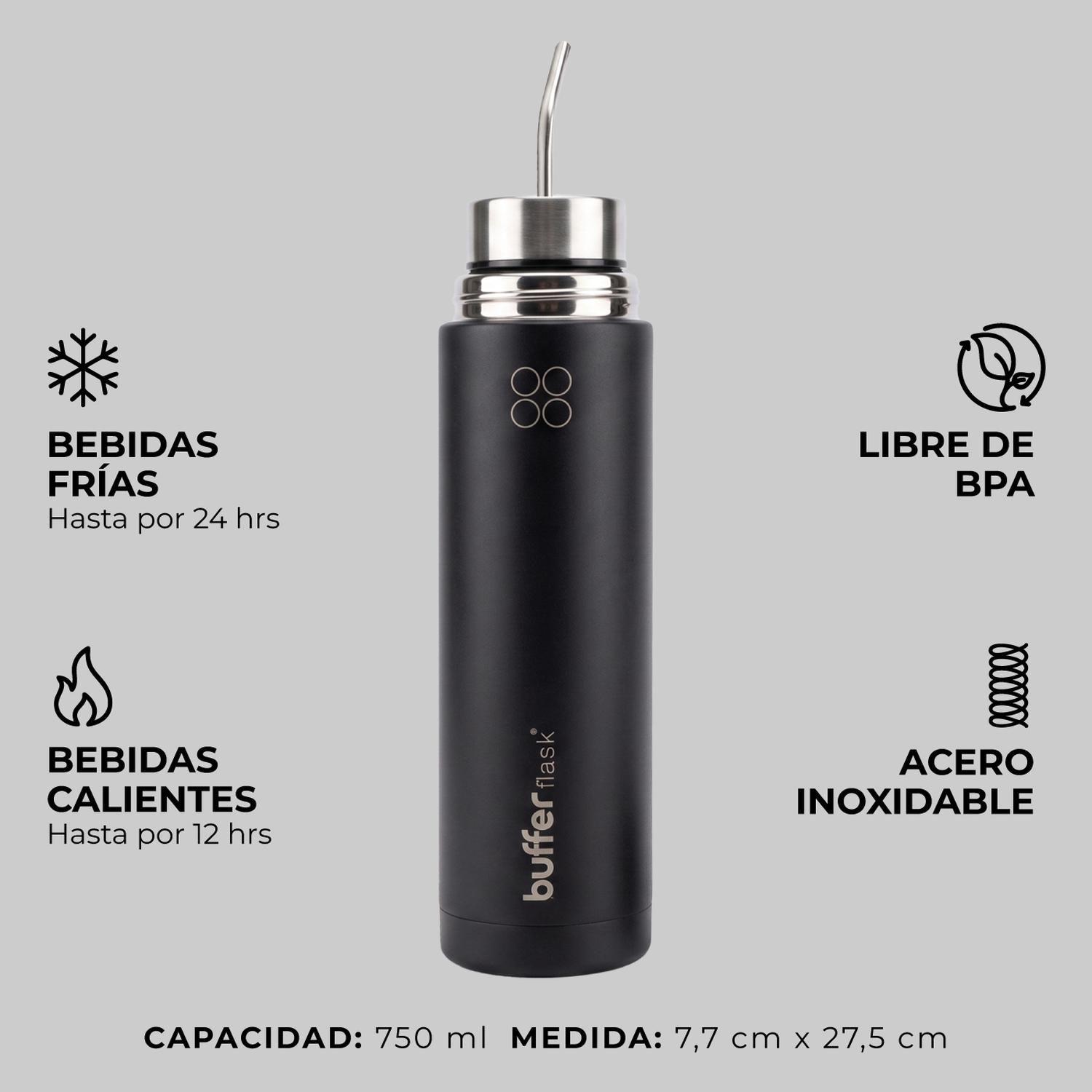 Termo Mate Autocebante Acero Inox 750ml Buffer Matero 2en1-3
