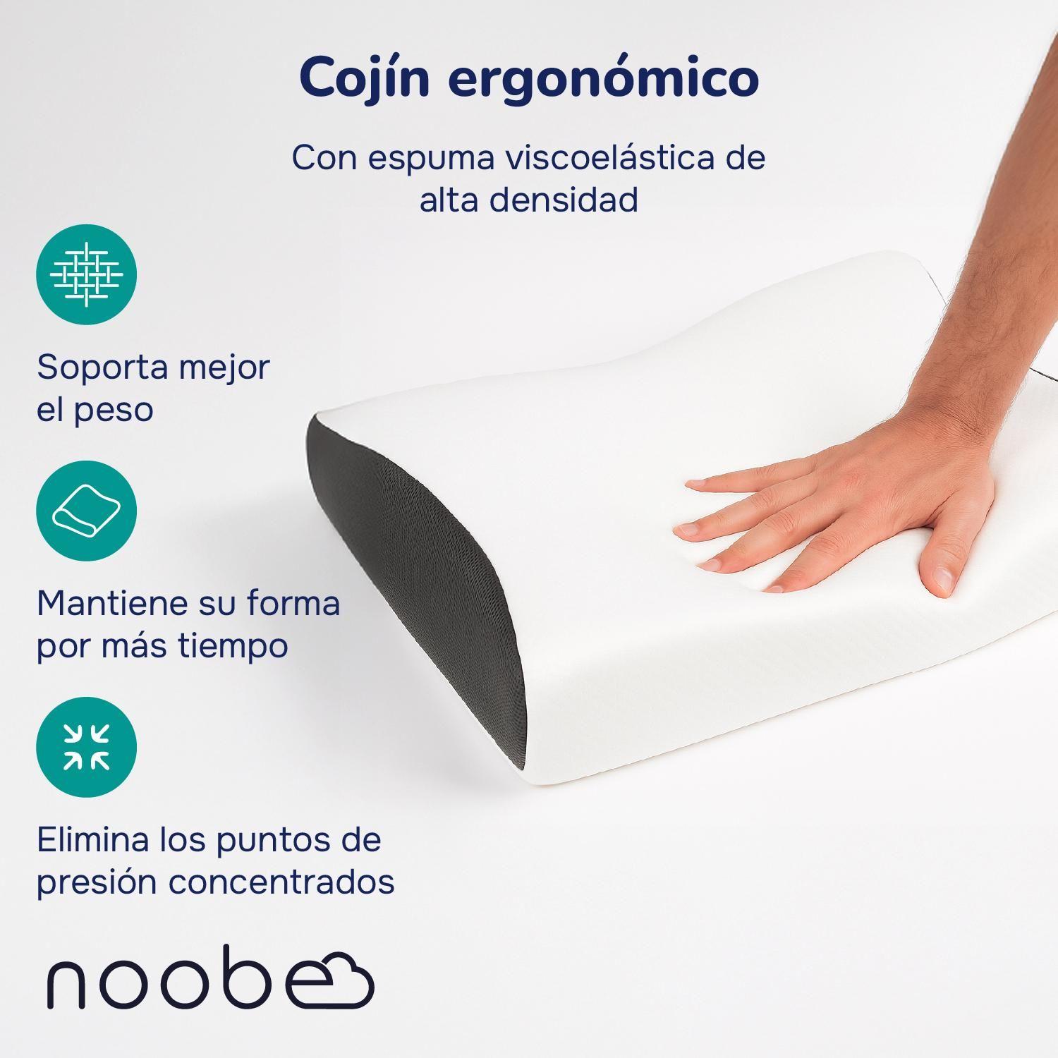 Almohada Viscoelastica Memory Foam Noobe Ortopedica Cervical-5