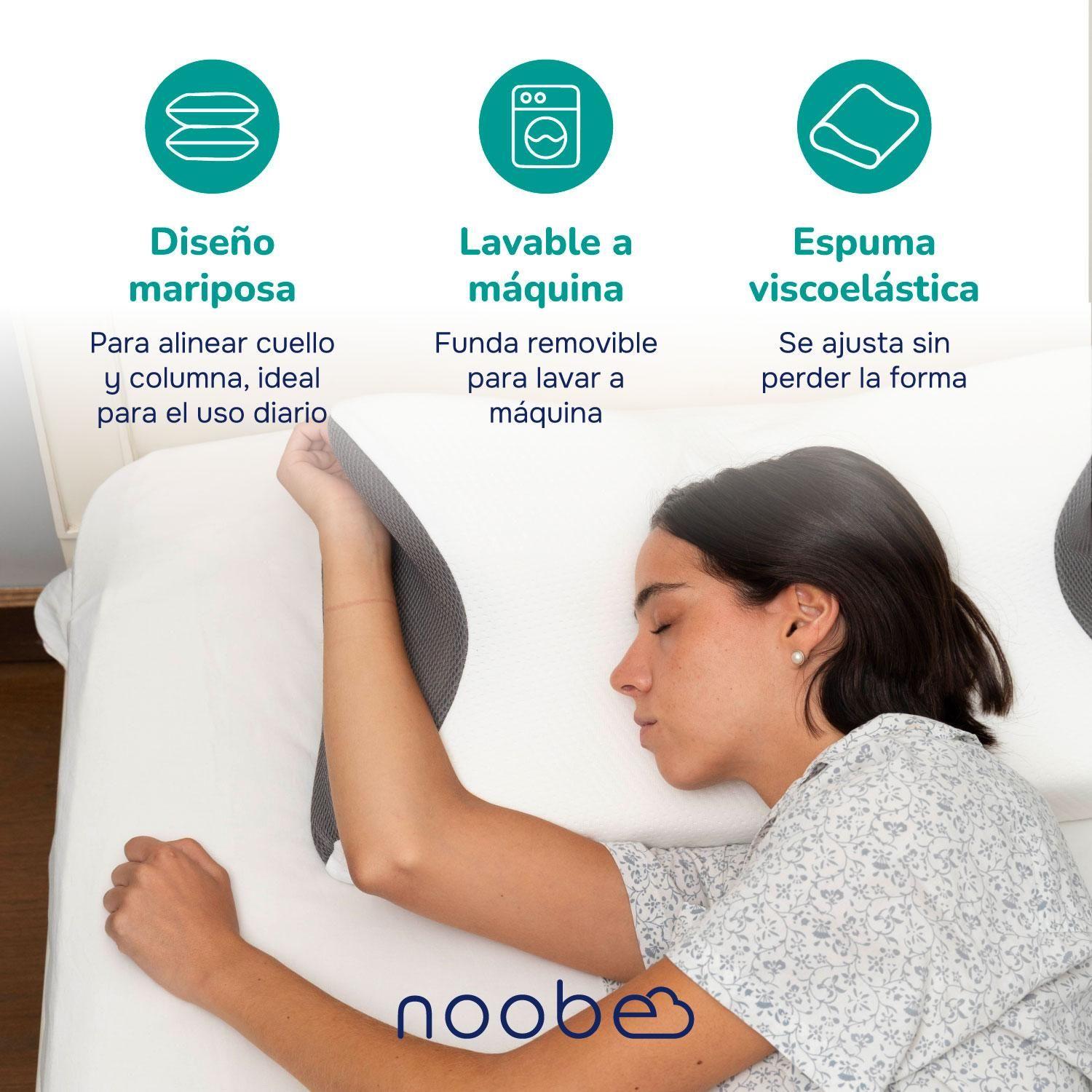 Almohada Viscoelastica Memory Foam Noobe Ortopedica Cervical-7