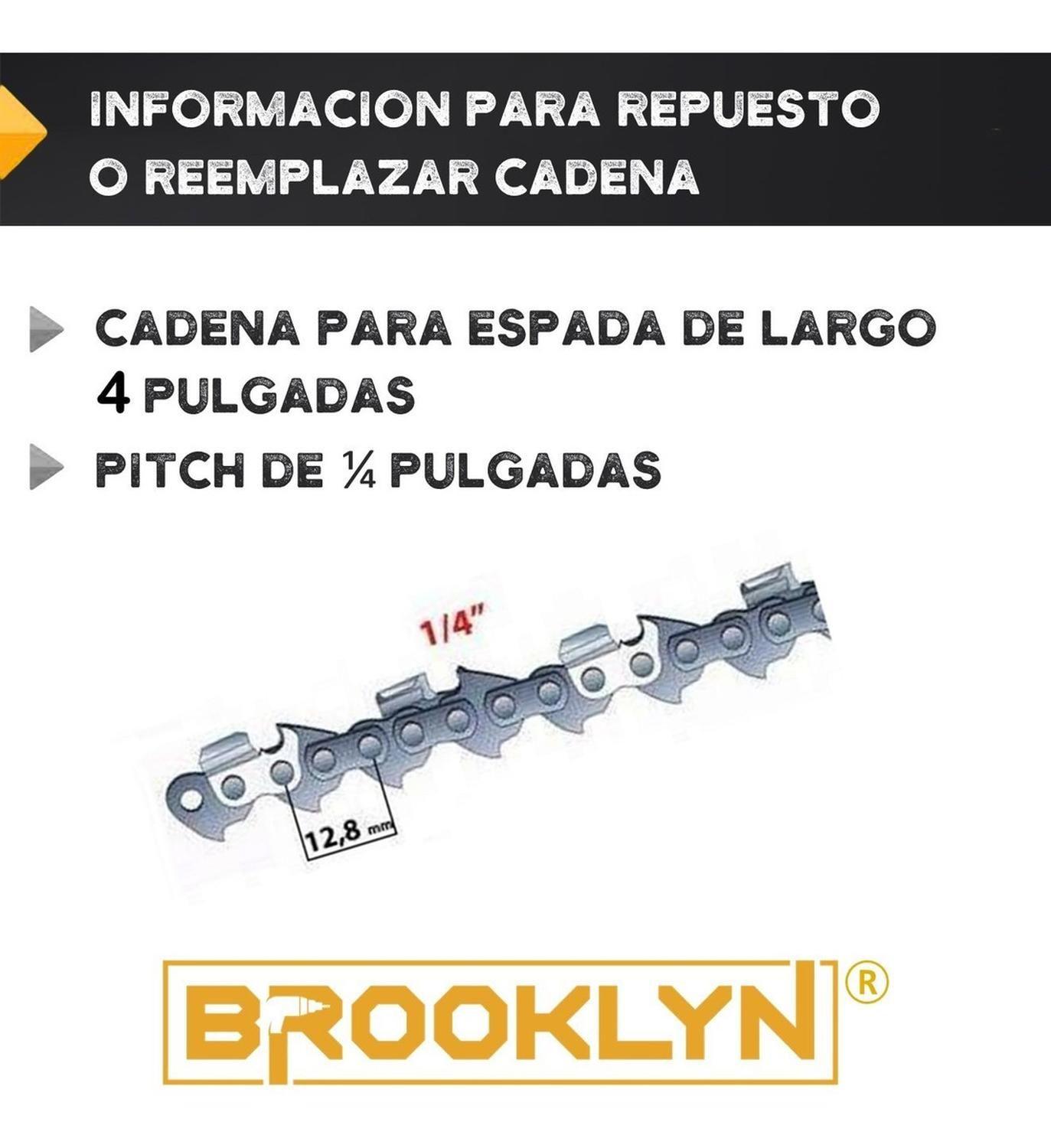 Motosierra Inalambrica 20v Podadora Brooklyn 4'' + Bateria-5