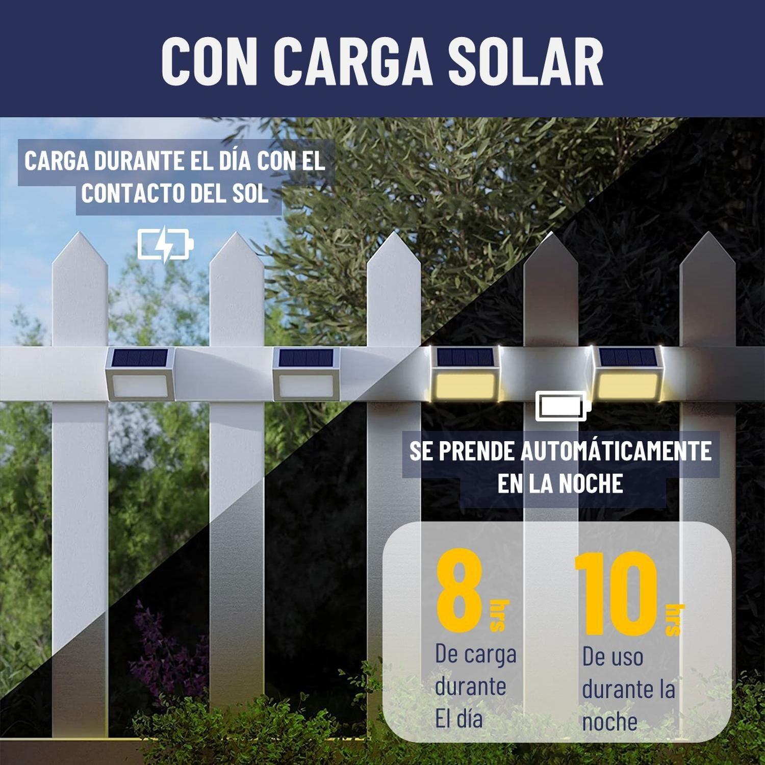 Foco Reflector Solar Maxwell Led Exterior Pared Set de 4-4