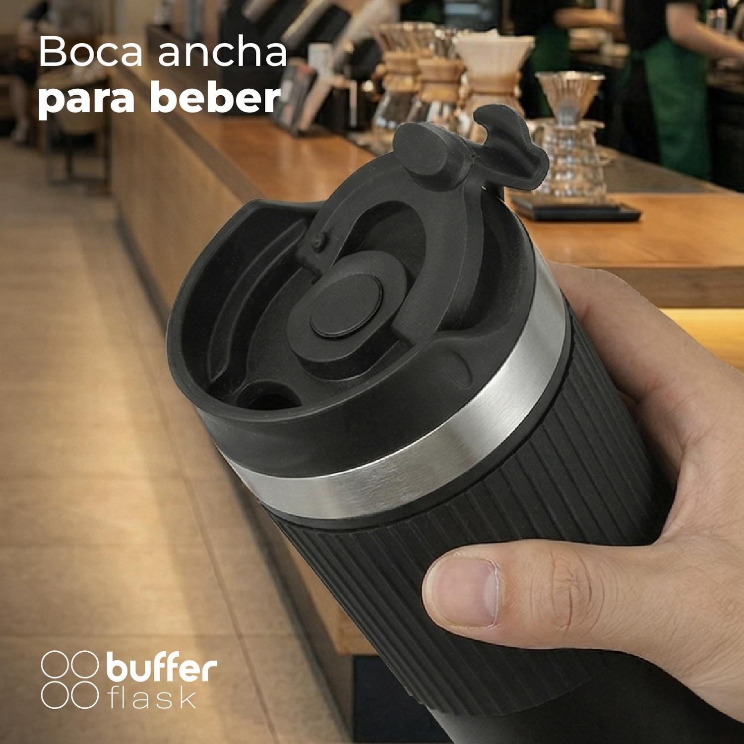 Termo Prensa Francesa Portatil Buffer 350ml Acero Inoxidable-4