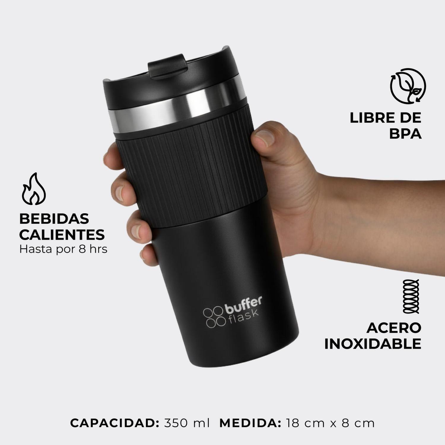 Termo Prensa Francesa Portatil Buffer 350ml Acero Inoxidable-5