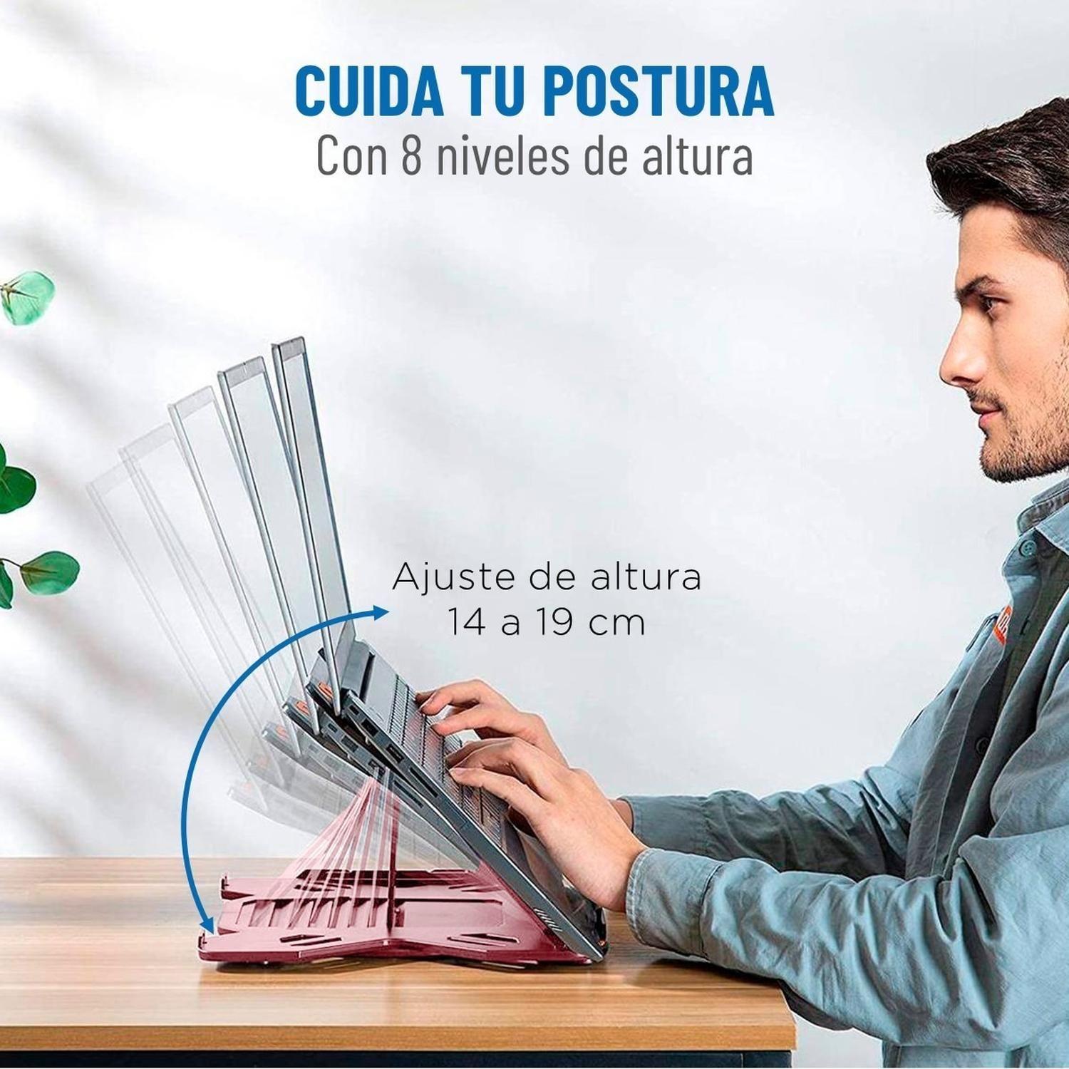 Soporte Base Notebook Celular Ajustable 17 pulgadas Negro-3