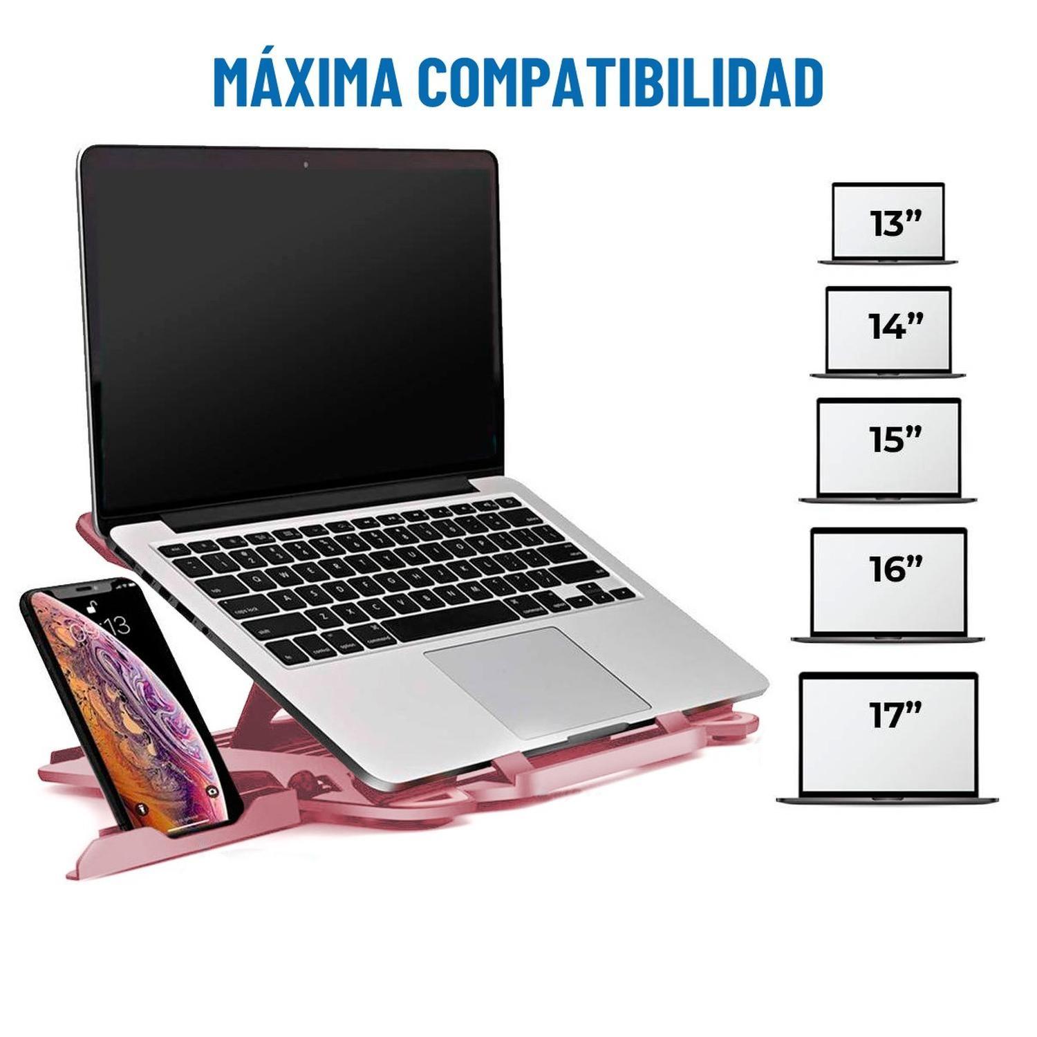Soporte Base Notebook Celular Ajustable 17 pulgadas Negro-2