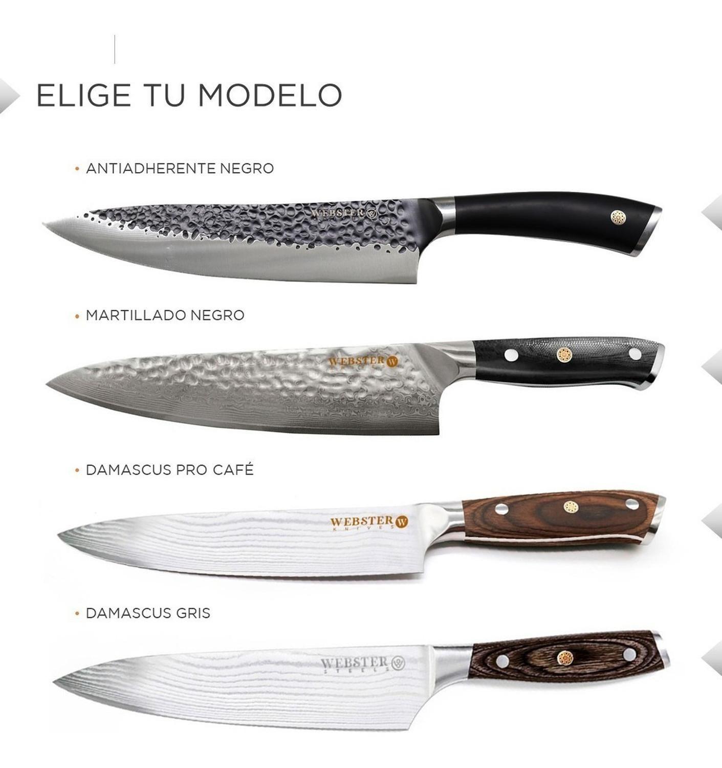 Cuchillo Acero Premium Parrillero Cocina Chef Asado Antiadherente Negro-1