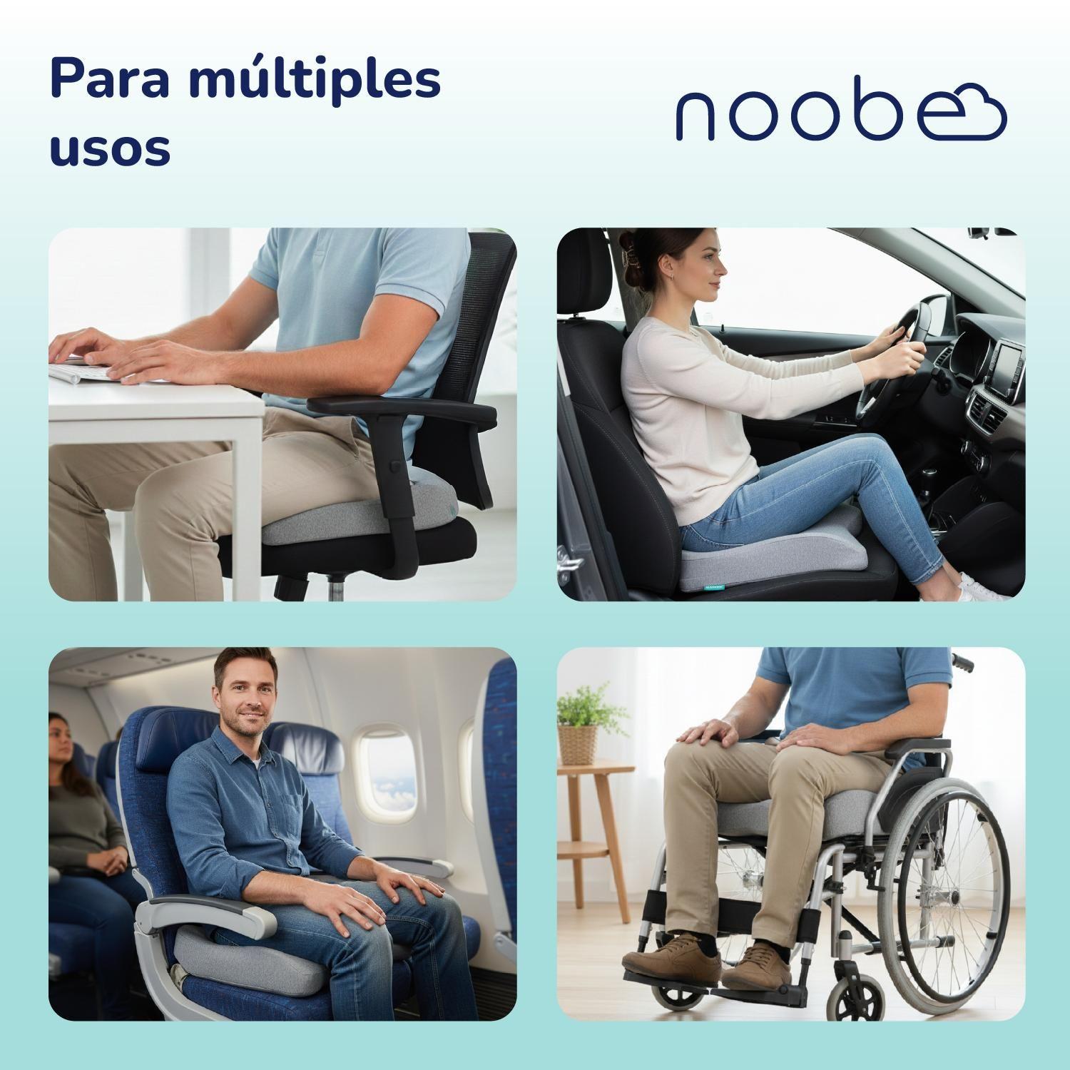 Cojin Silla Asiento Ortopedico Lumbar Noobe Ergonomico Memory-3