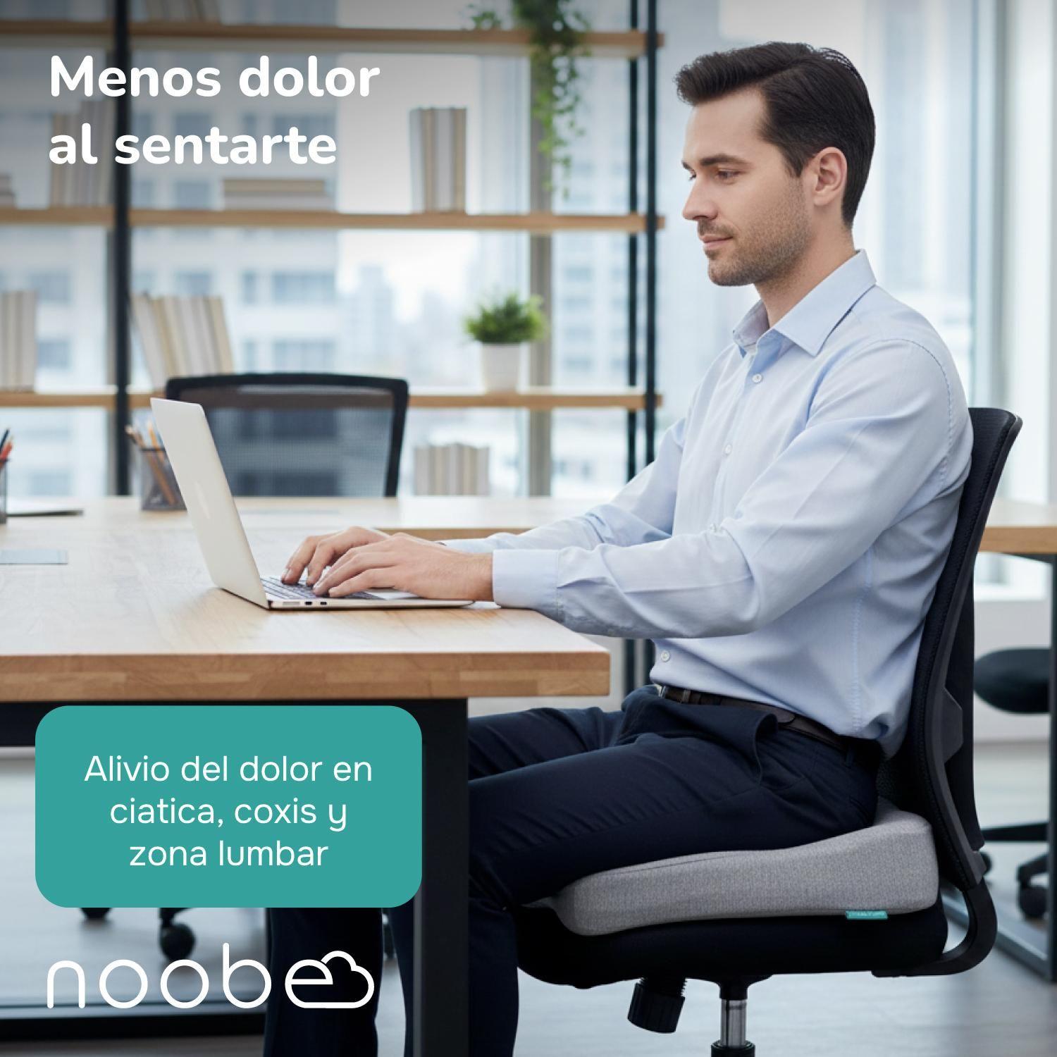 Cojin Silla Asiento Ortopedico Lumbar Noobe Ergonomico Memory-5