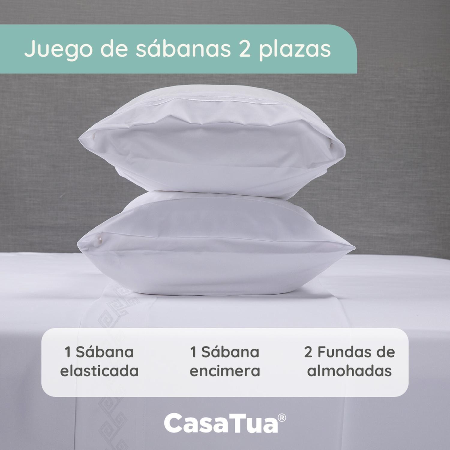Sabanas 1800 Hotel CasaTua Ultra Suaves Bordadas 2 Plazas-2