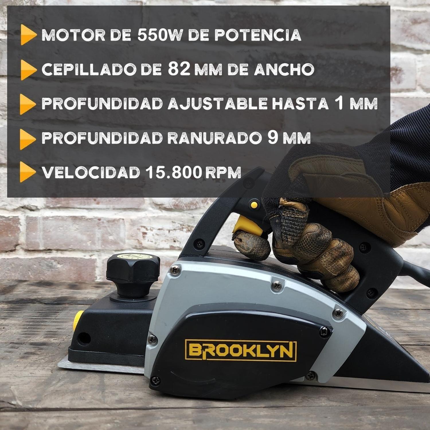 Cepillo Cepilladora Electrica para Madera de Mano Brooklyn-2